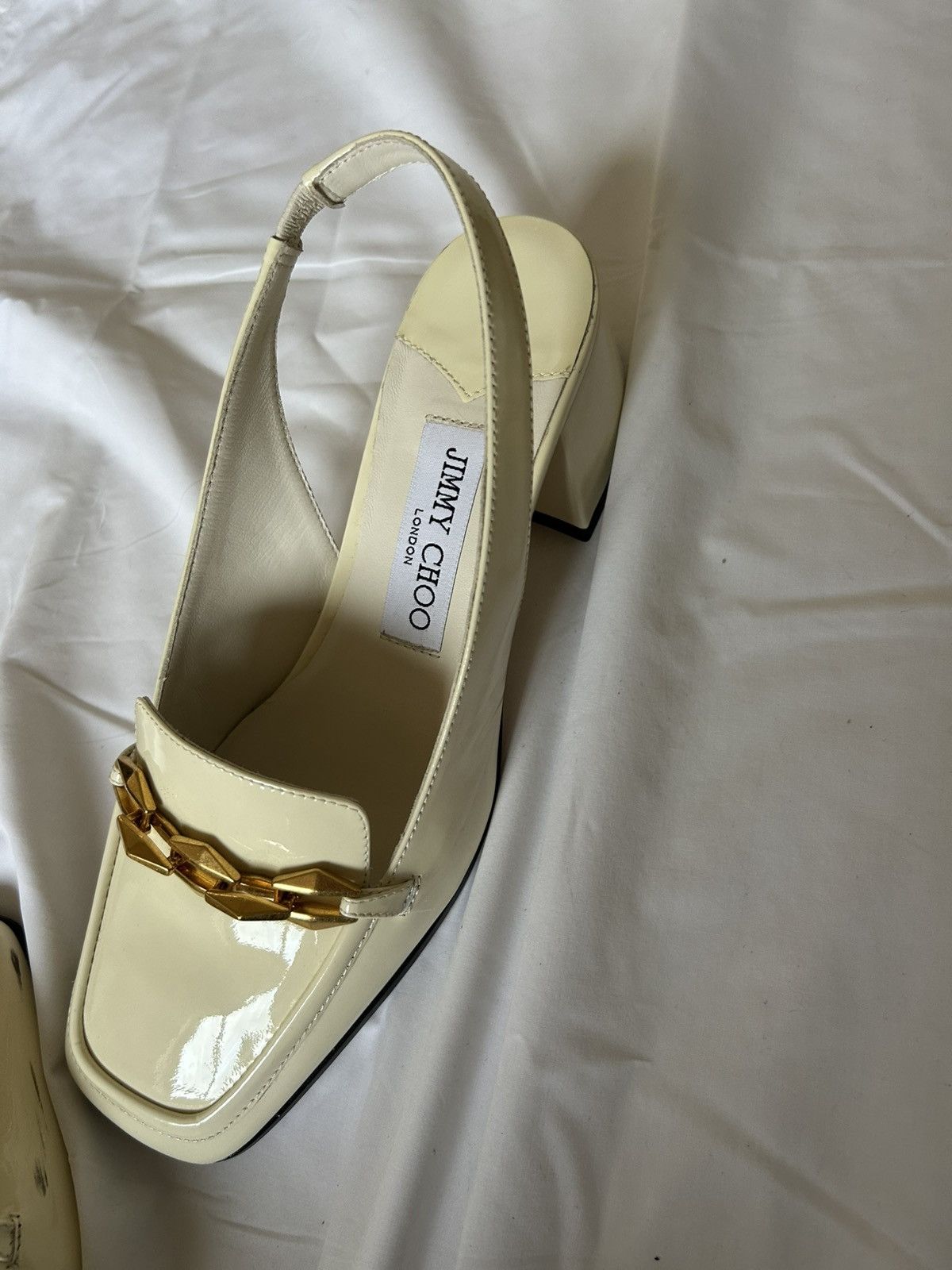 Chanel Jimmy Choo white gold heel Size US 7.5 / IT 37.5 - 1 Thumbnail