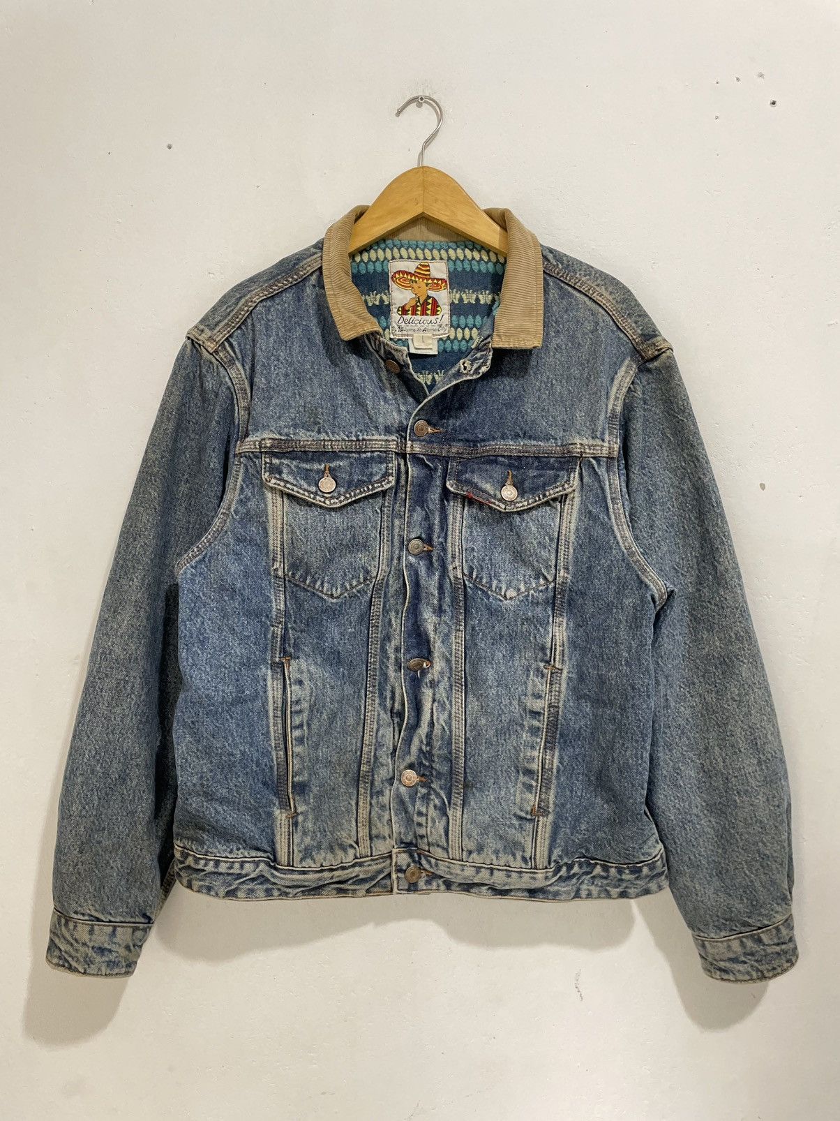Vintage RARE Atomic City French Work men Denim Jacket Mudwash Size US L / EU 52-54 / 3 - 10 Thumbnail