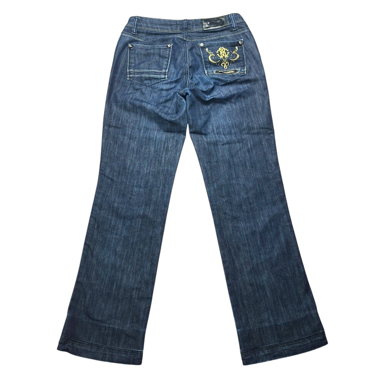 Roberto Cavalli Roberto Cavalli Archive Logo Jeans Y2K Mid Rise Staight Size 29" - 2 Thumbnail