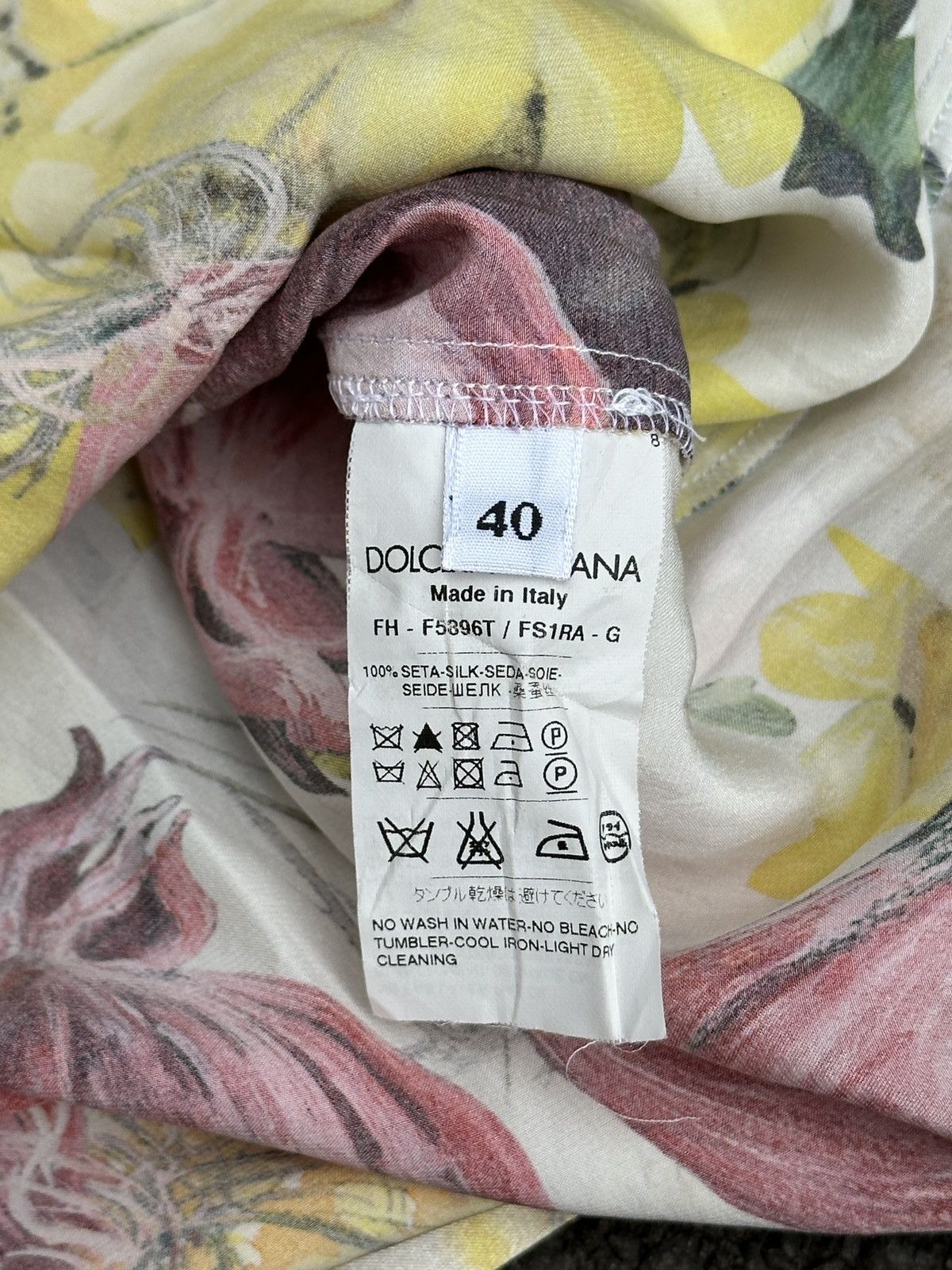 Dolce & Gabbana RARE DOLCE & GABBANA ONION PRINT SILK BLOUSE TOP WOMEN Size L / US 10 / IT 46 - 10 Thumbnail