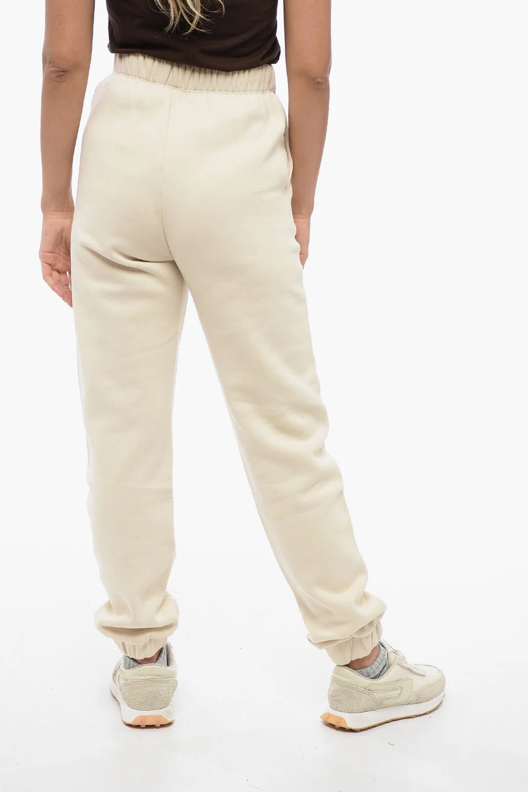 The Attico og1mm0426 Brushed-Cotton Jogger in White Size 28" / US 6 / IT 42 - 2 Thumbnail