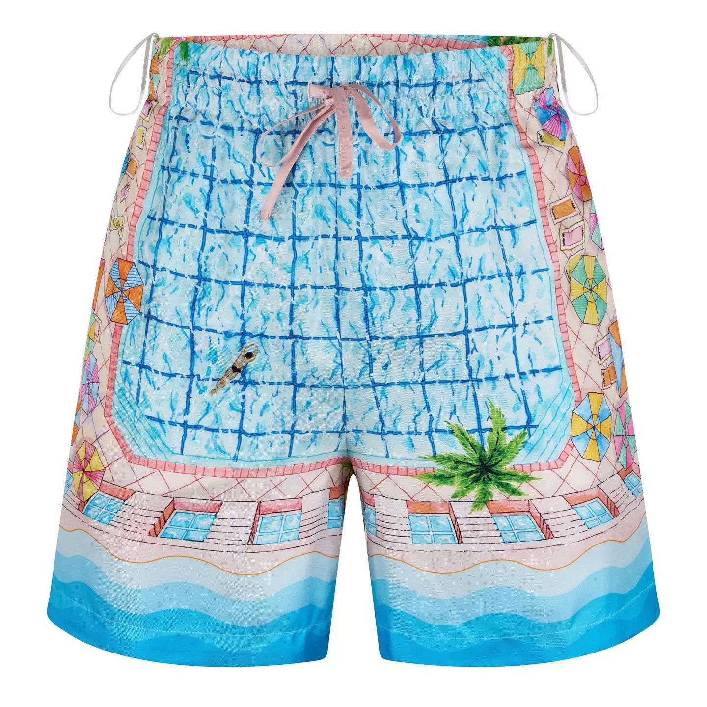 Casablanca o1g2r1mq0426 Silk Pool Shorts in Multicolor Size US 30 / EU 46 - 1 Thumbnail