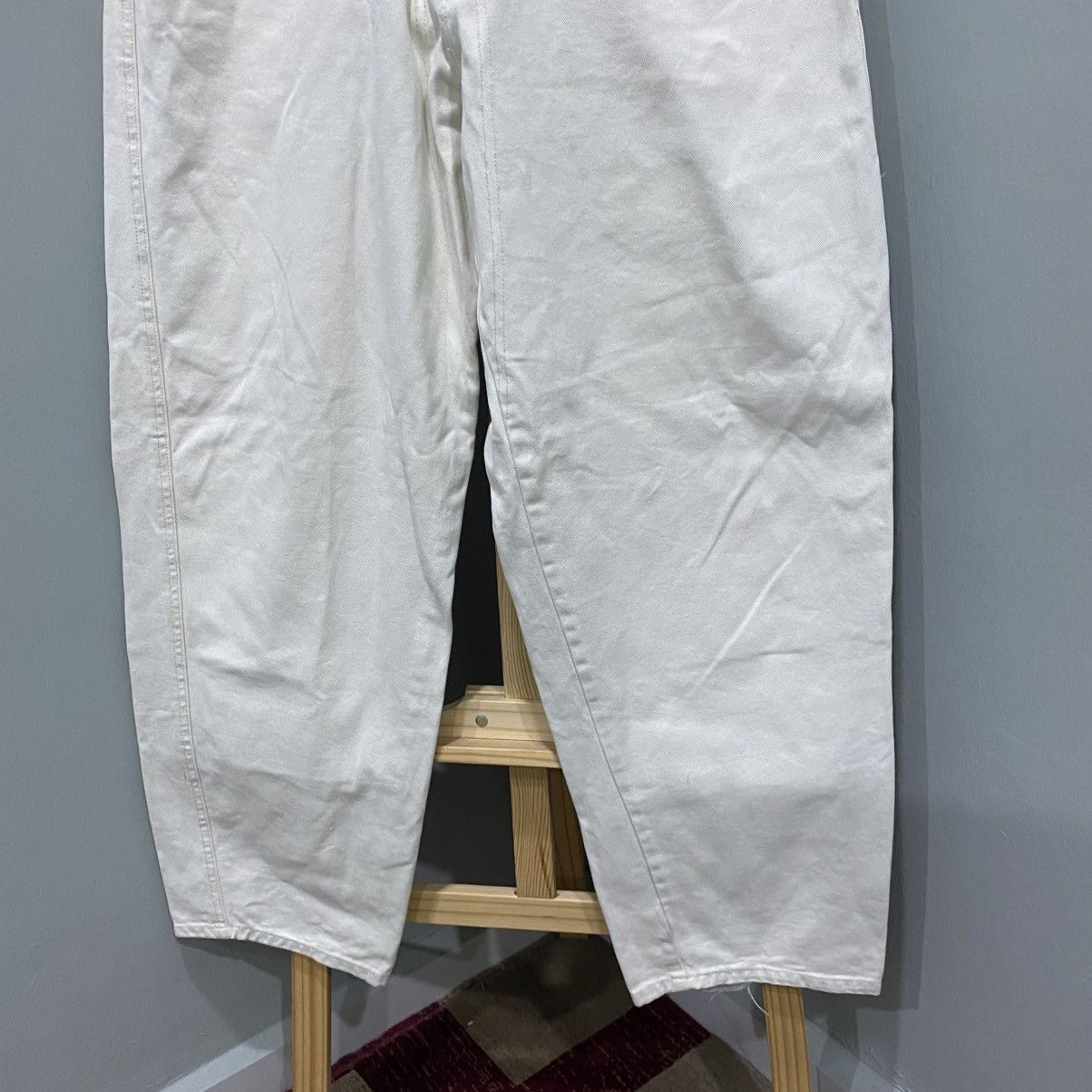 Marithe + Francois Girbaud Vintage Marithé François Girbaud White Wide Leg Baggy Jeans Size US 32 / EU 48 - 4 Thumbnail