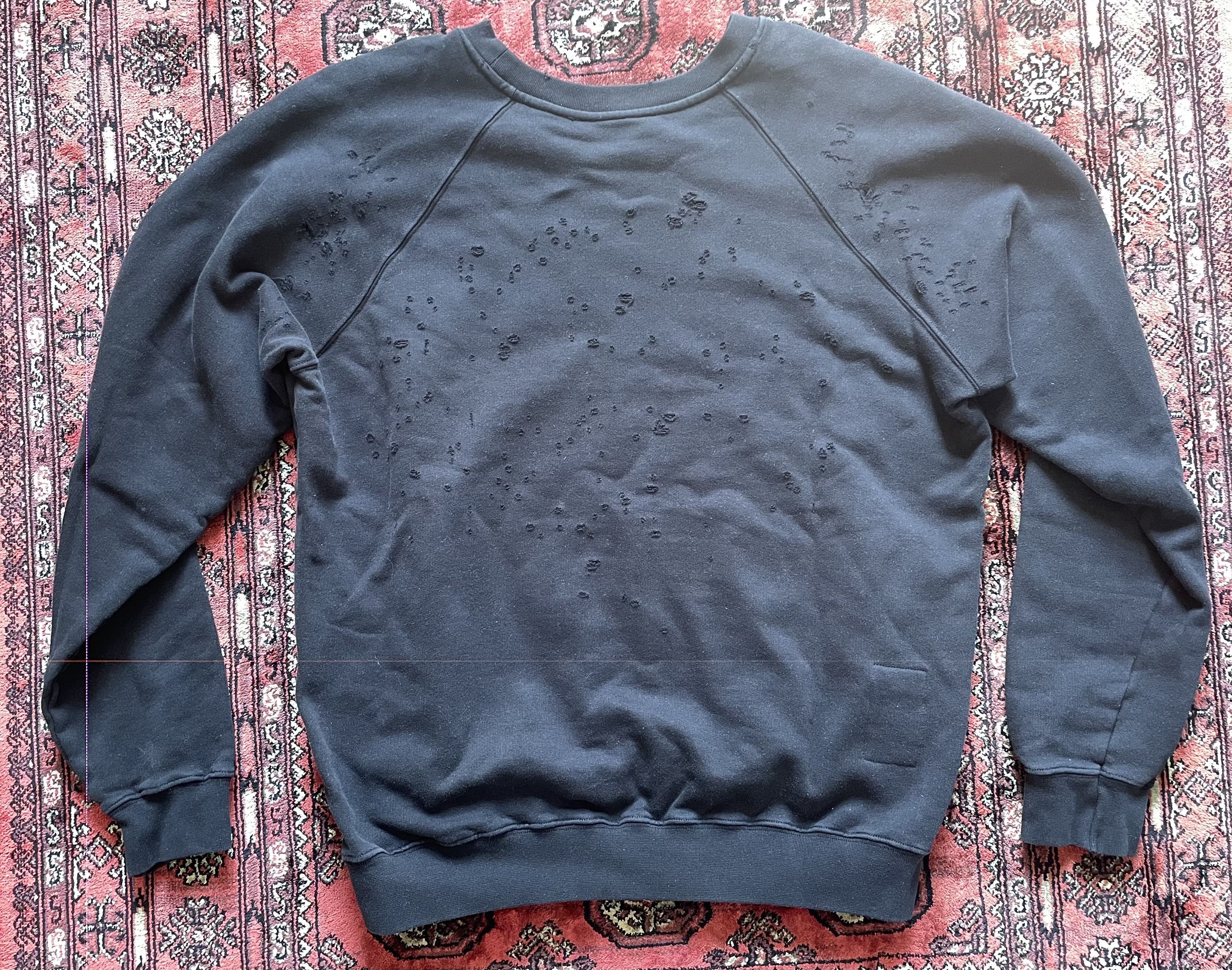 Satisfy Black R.I.P. Run in Peace Moth Eaten Crewneck Sweatshirt Size US L / EU 52-54 / 3 - 3 Thumbnail