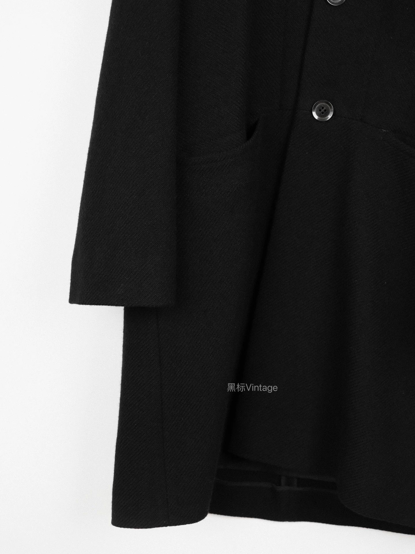 Yohji Yamamoto Yohji Noir 04AW Vintage Women's Collarless Oversized Coat Size L / US 10 / IT 46 - 5 Thumbnail