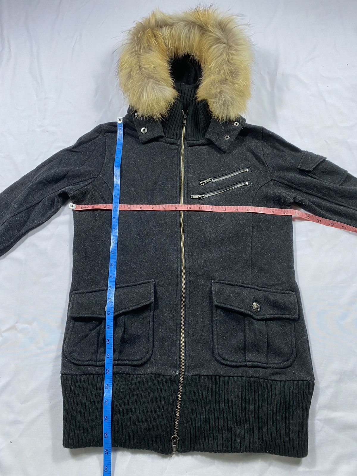 Hysteric Glamour Japanese Black Number Authentic Zip Fur Hoodie ifsix style Size US L / EU 52-54 / 3 - 10 Thumbnail