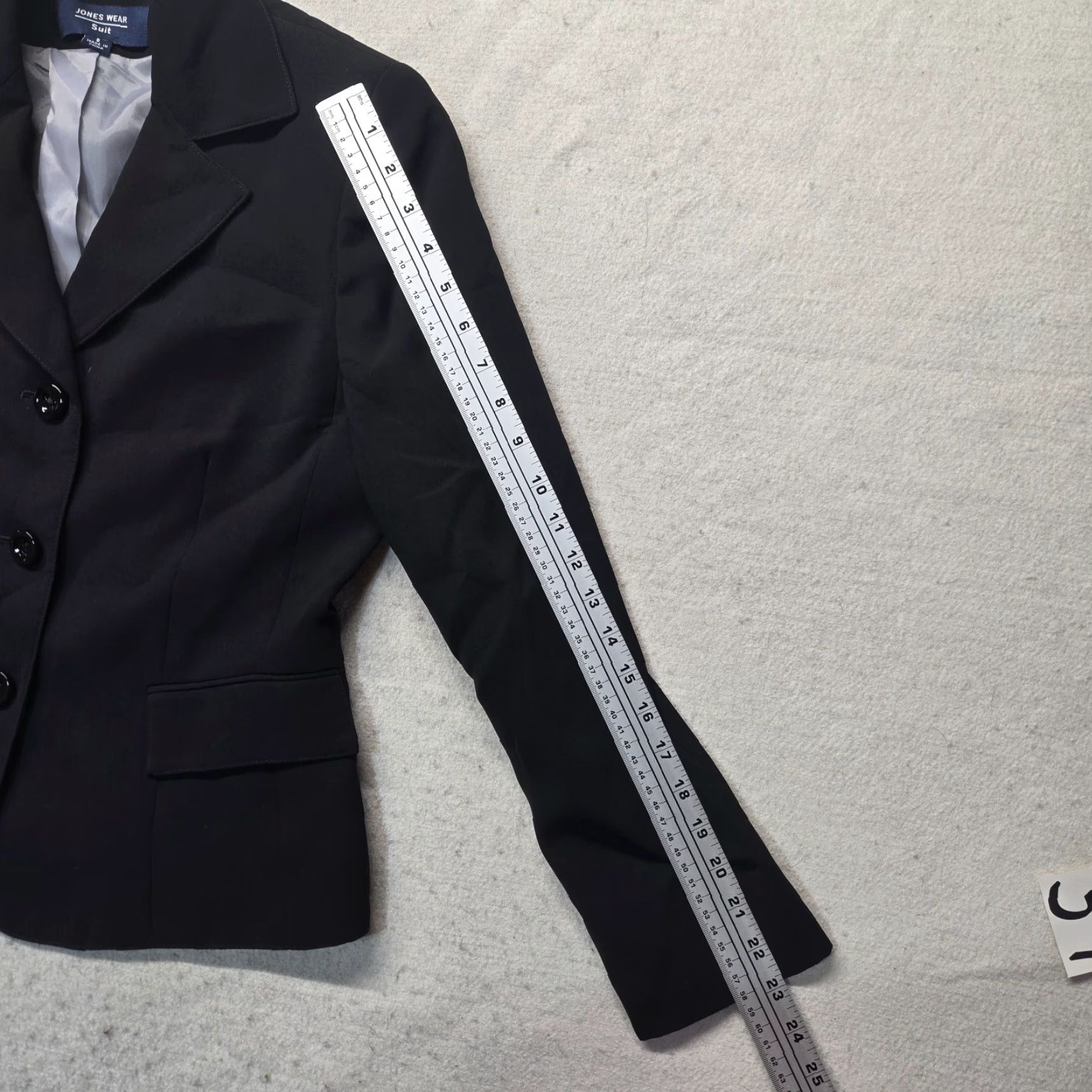 Vintage VINTAGE Jones Wear Blazer Shirt Adult Women Black Regular Size 6 Single-Breasted Stretch Jacket Women Black 6 Size M / US 6-8 / IT 42-44 - 6 Thumbnail