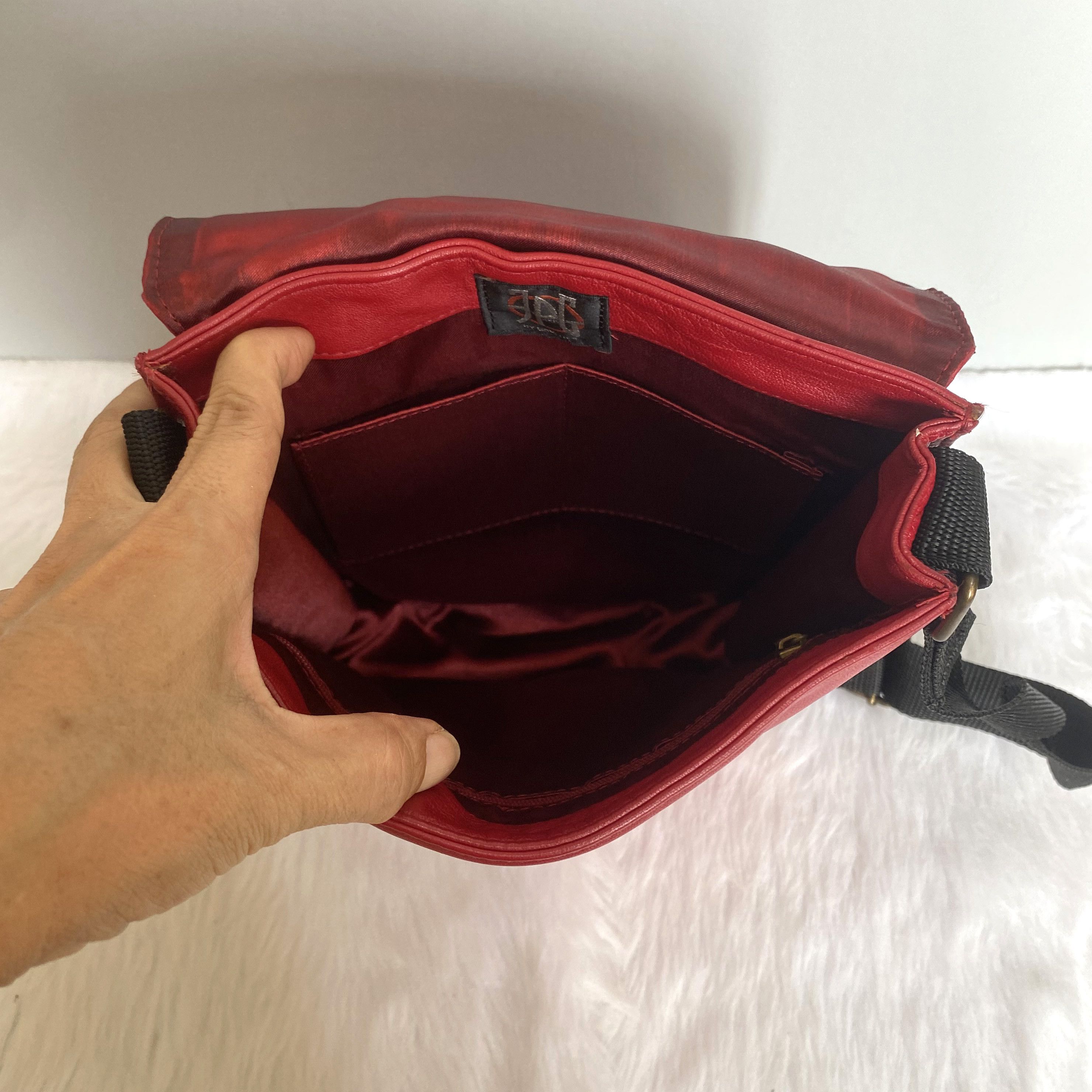 Jean Paul Gaultier × Vintage JPG Jean Paul Gaultier Logo Studded Leather Crossbody Bag Size ONE SIZE - 11 Thumbnail