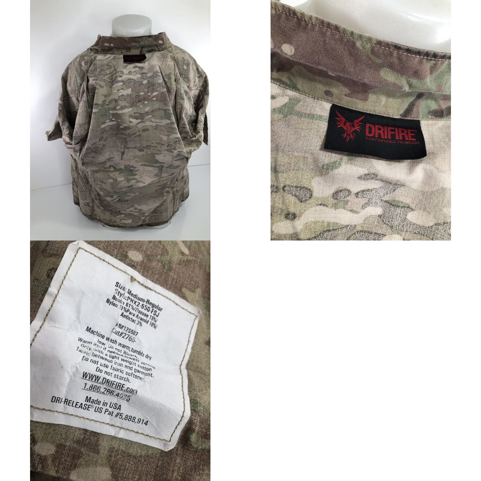 Vintage DRIFIRE FR Flame Resistant Camouflage Military USA M Jacket Mens Jacket Size US M / EU 48-50 / 2 - 8 Thumbnail