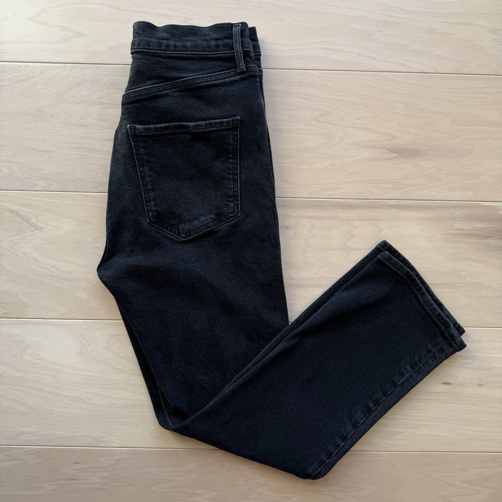 Agolde Agolde Riley Crop Jeans Women's 28 Black High Rise Glam Boho Size 28" / US 6 / IT 42 - 2 Thumbnail
