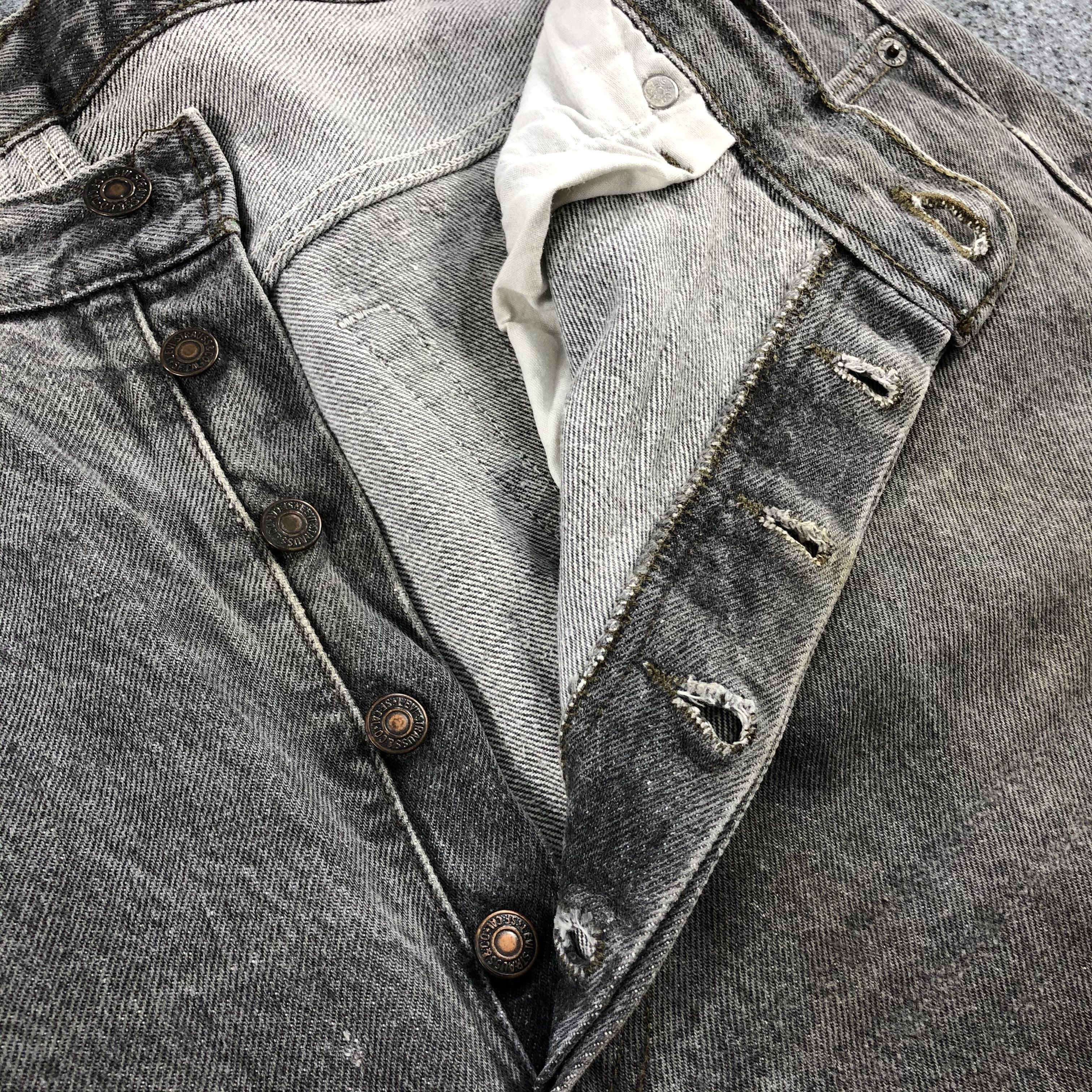 Levi's Vintage 90s Levis 501 Faded Black Jeans-J1648 Size US 38 / EU 54 - 11 Thumbnail