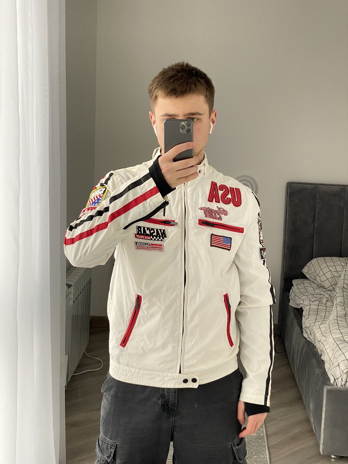 Japanese Brand Vintage High Speed Racing Team Moto Jacket Size US L / EU 52-54 / 3 - 2 Thumbnail
