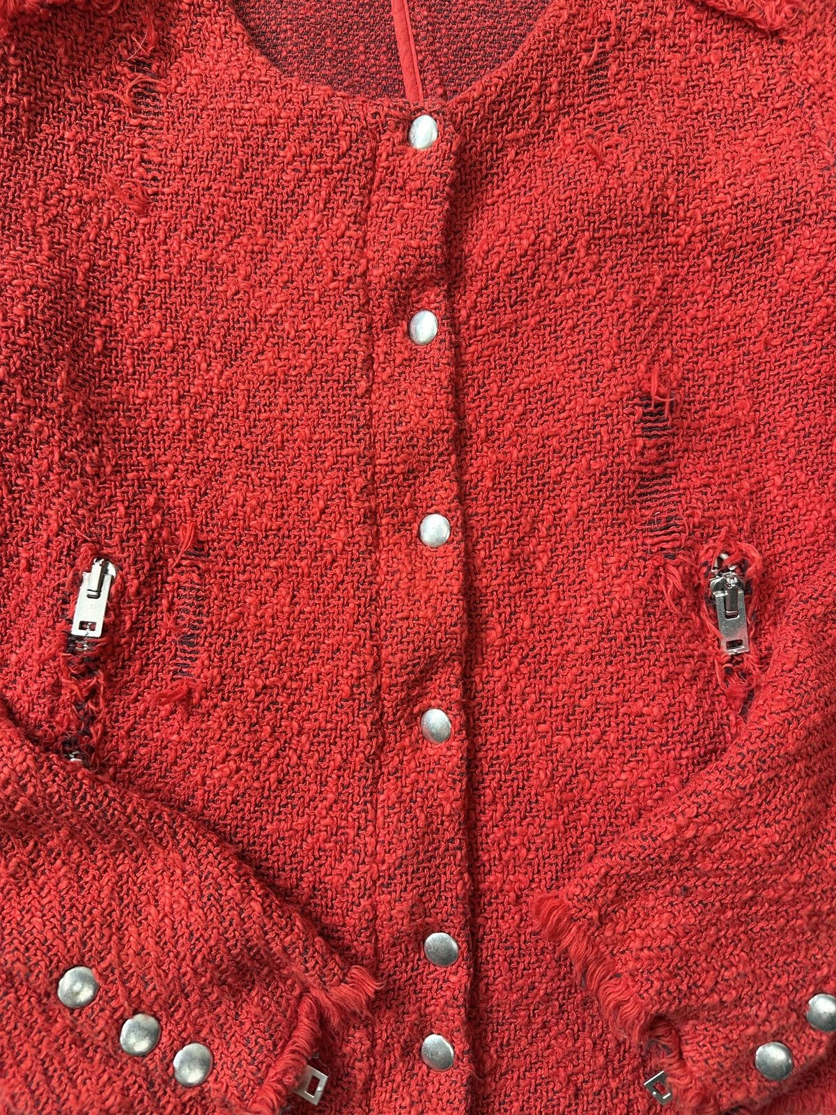Iro IRO Agnette Tweed Jacket Red size 3 Size XS / US 0-2 / IT 36-38 - 10 Thumbnail