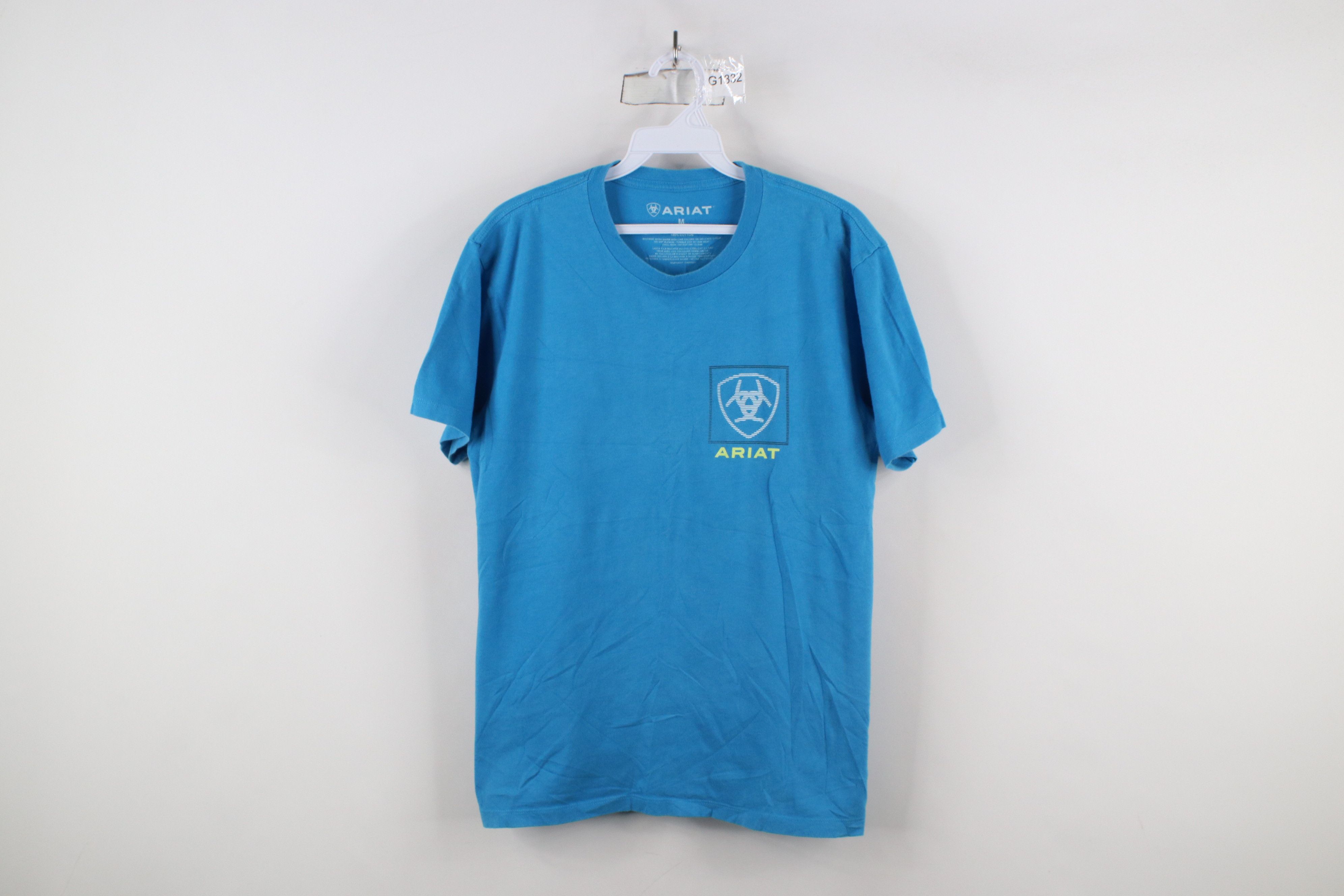 Ariat × Vintage Ariat Faded Spell Out Workwear Short Sleeve T-Shirt Blue Size US M / EU 48-50 / 2 - 1 Thumbnail