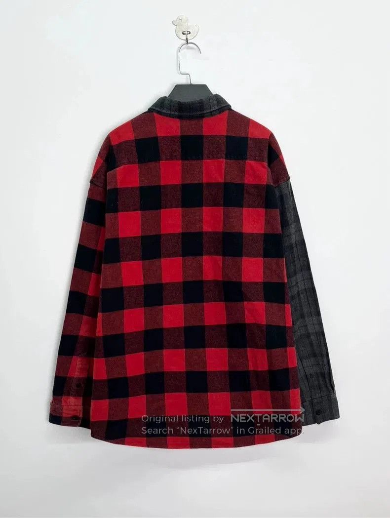 Balenciaga Balenciaga Black Red Plaid Flannel Shirt Jacket. Size US M / EU 48-50 / 2 - 2 Thumbnail