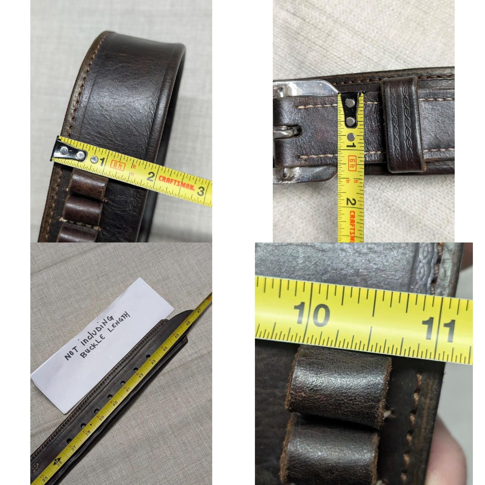 Vintage VINTAGE western belt belt brown leather cowhide Trailrider 38/40 Ranger Shotgun Cartridge Belt Mens Size 38 - 8 Thumbnail