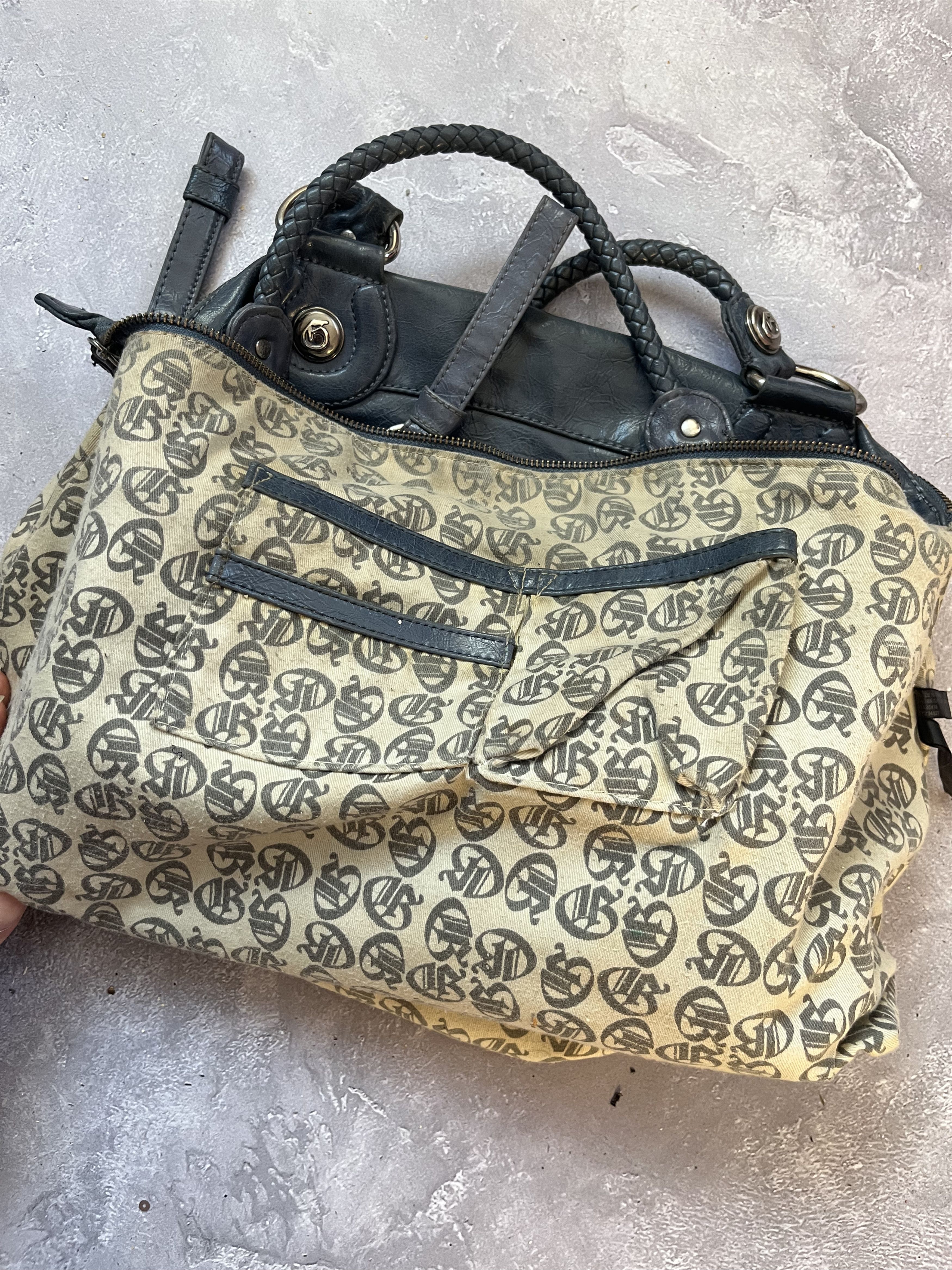 Guess Guess Jeans Y2K Studded Shoulder Bag Blue Vintage Logo Purse Size ONE SIZE - 14 Thumbnail