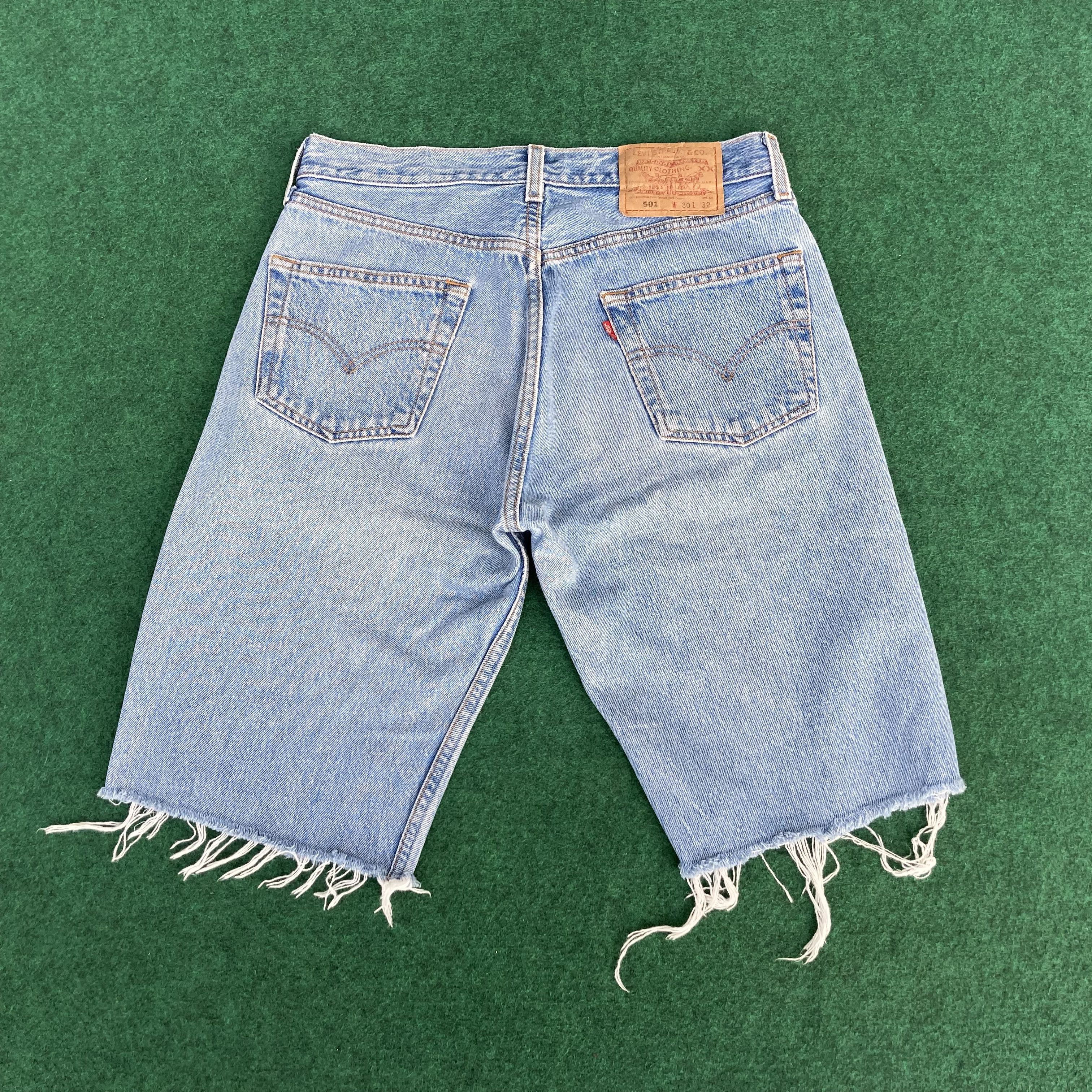 Levi's × Vintage Vtg Levis 501 Short Jorts Ripped Punk Grunge Jeans Size US 29 - 9 Thumbnail