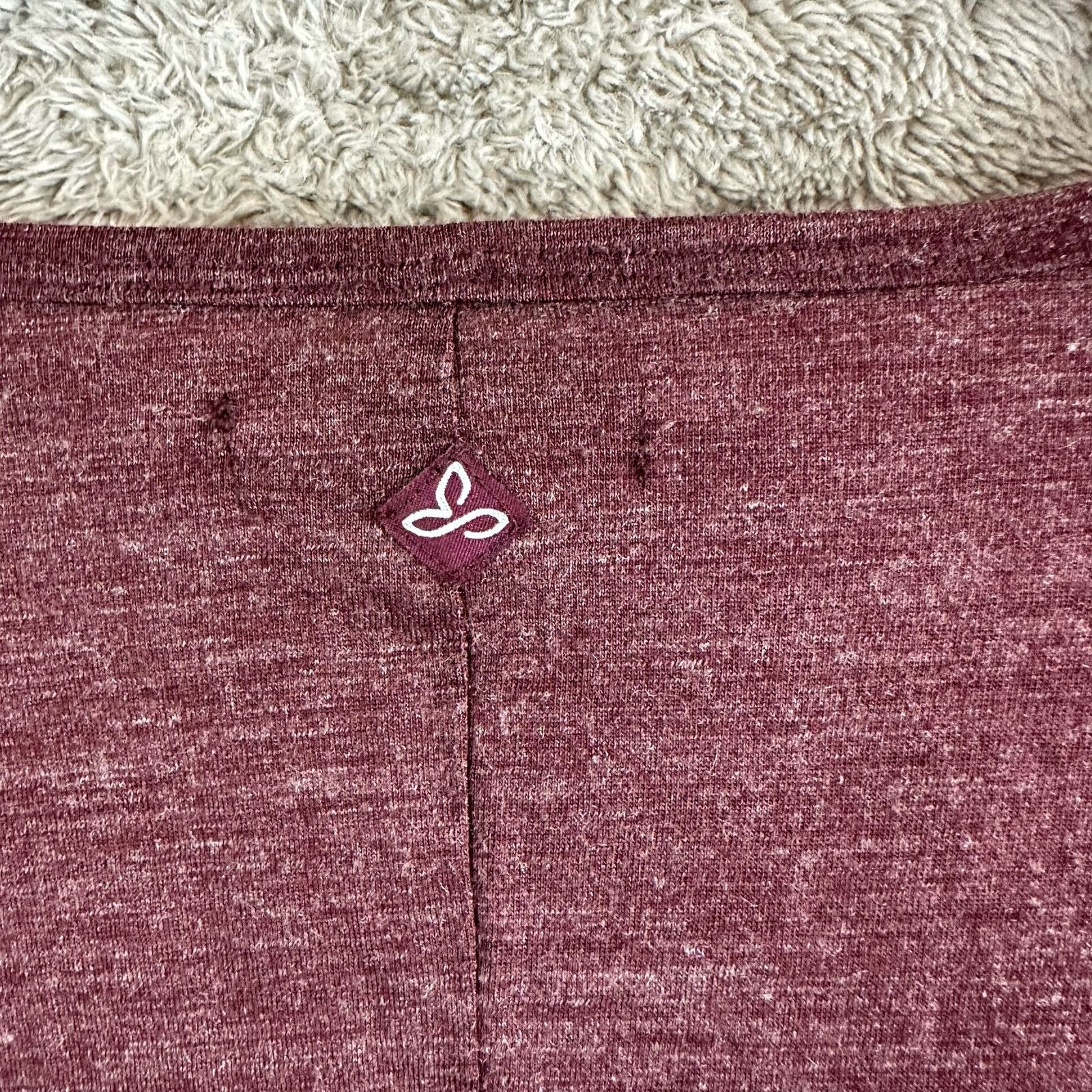 Prana Prana Maroon Wool Short Sleeve V-Neck Faux Wrap Dress M Size M / US 6-8 / IT 42-44 - 6 Thumbnail