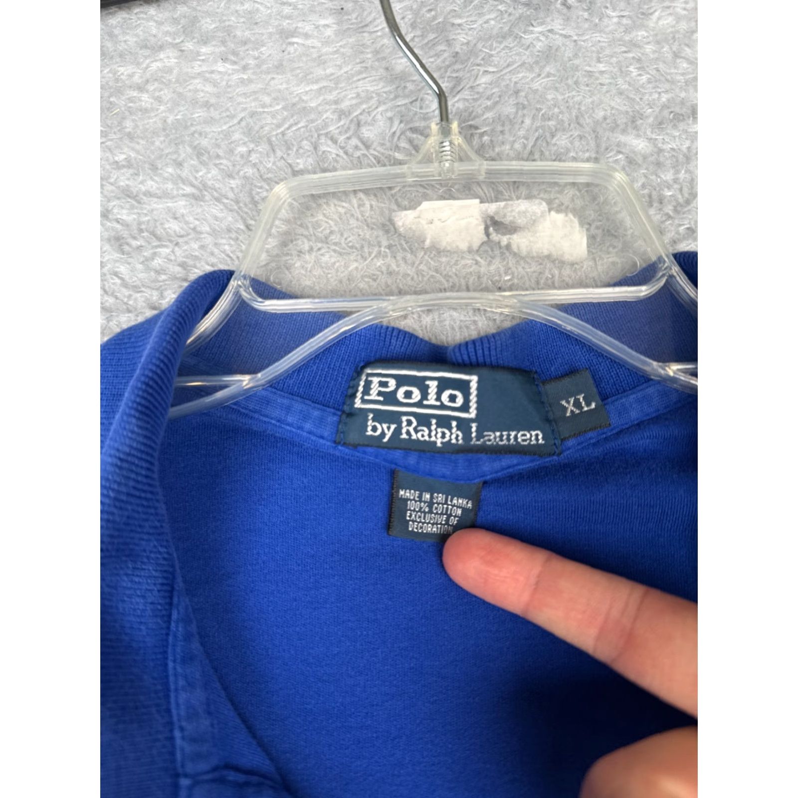 Ralph Lauren VINTAGE Ralph Lauren Polo Shirt Men XL Blue 100% Cotton Short Sleeve Polo Shirt Regular Fit Embroidered Logo Button Collar Size US XL / EU 56 / 4 - 7 Thumbnail