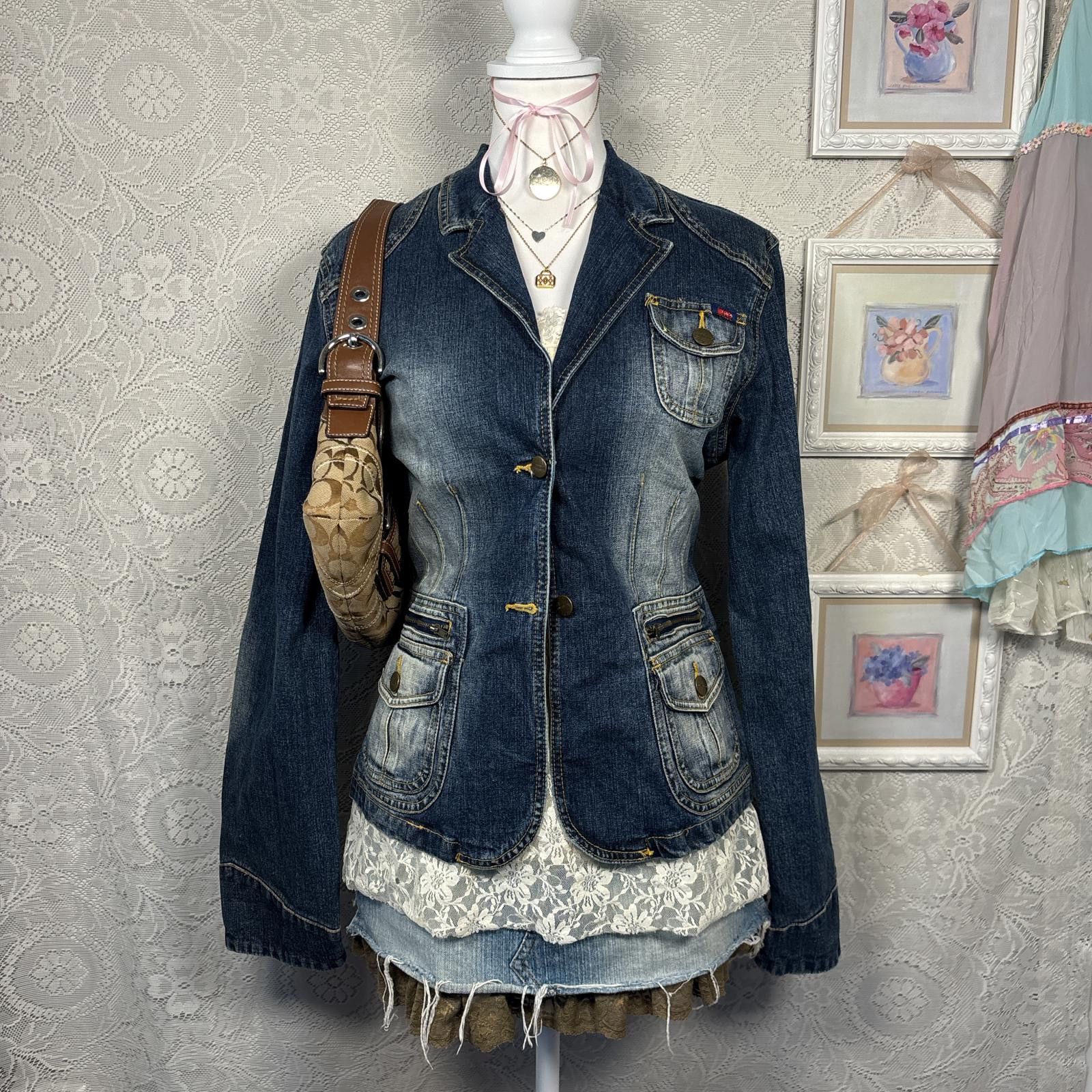 Other y2k dark wash denim jean jacket Size XL / US 12-14 / IT 48-50 - 1 Thumbnail