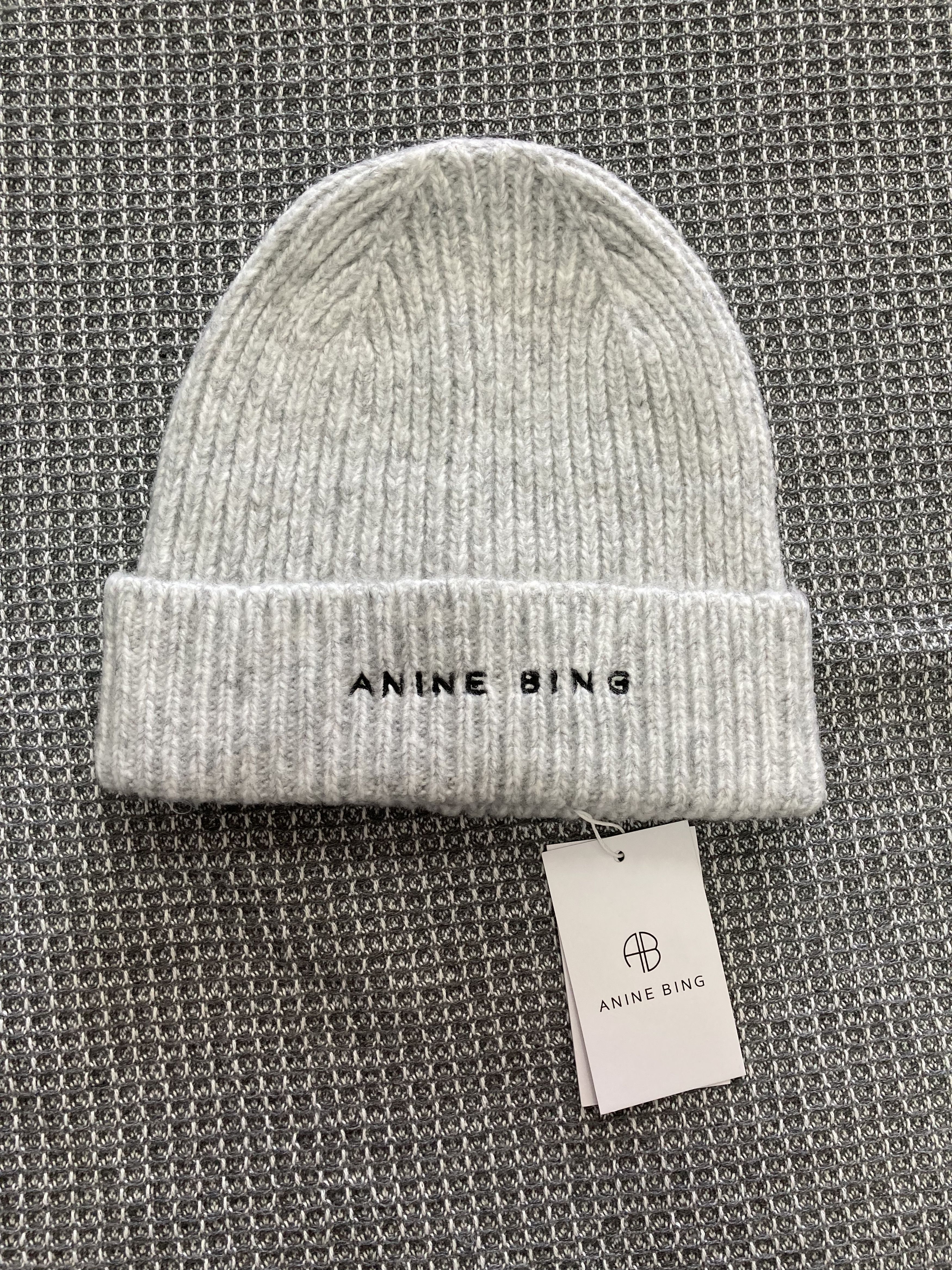 Anime Anine Bing Elia Beanie in Charcoal Size ONE SIZE - 1 Thumbnail