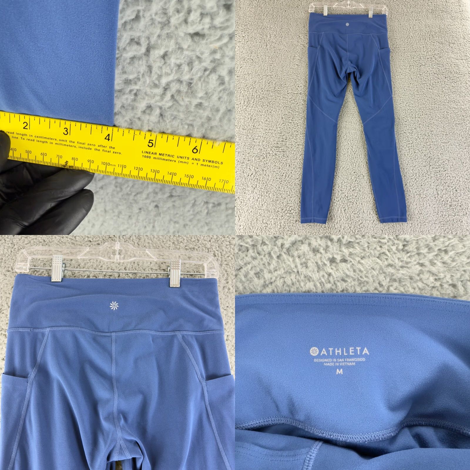 Athleta Athleta All In Reaction Leggings Womens Medium Atlantis Blue Yoga Pull On Size 32" / US 10 / IT 46 - 8 Thumbnail
