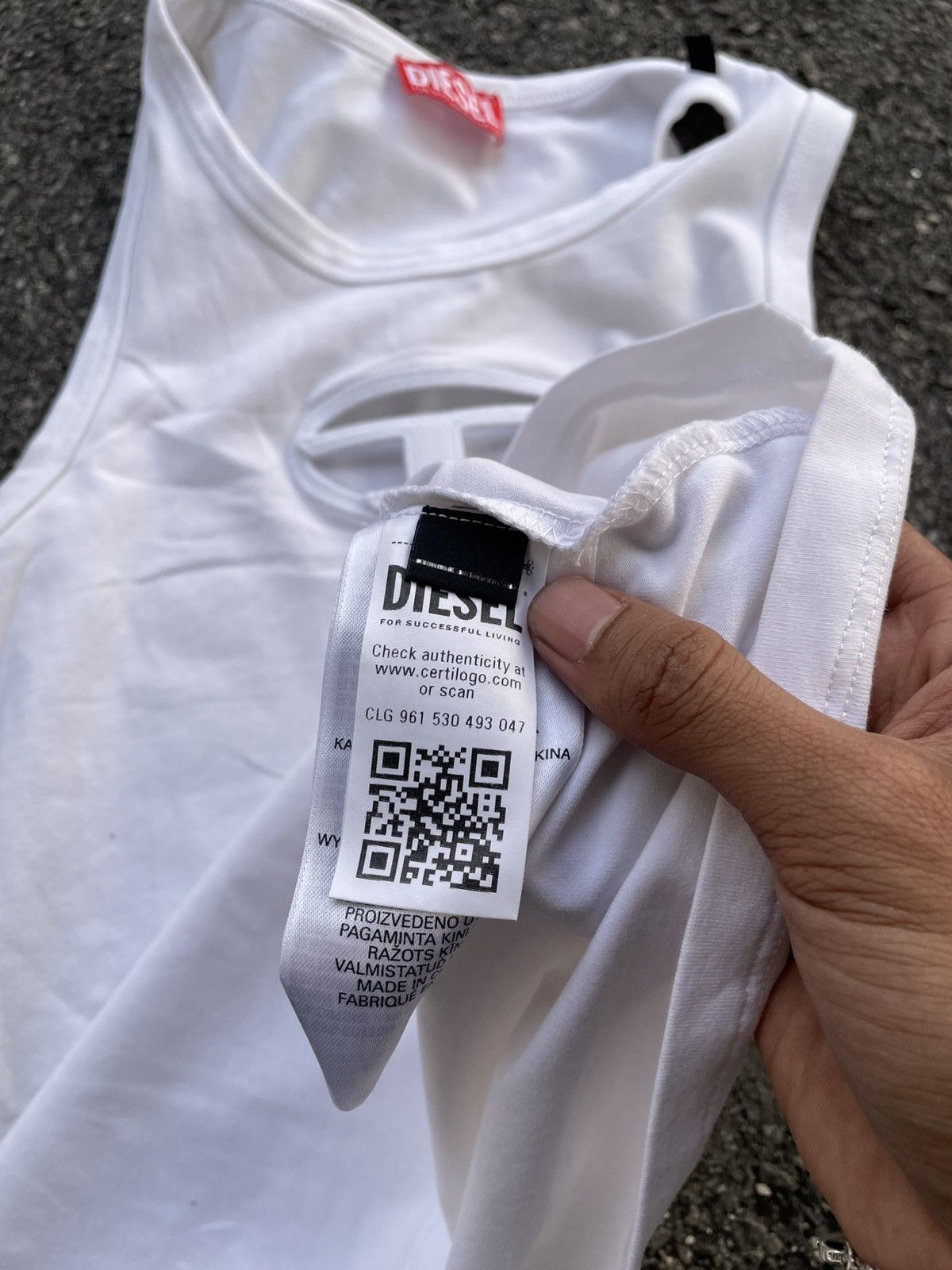 Diesel Diesel | White T-Lynys-Od Tank Top Size XS / US 0-2 / IT 36-38 - 4 Thumbnail