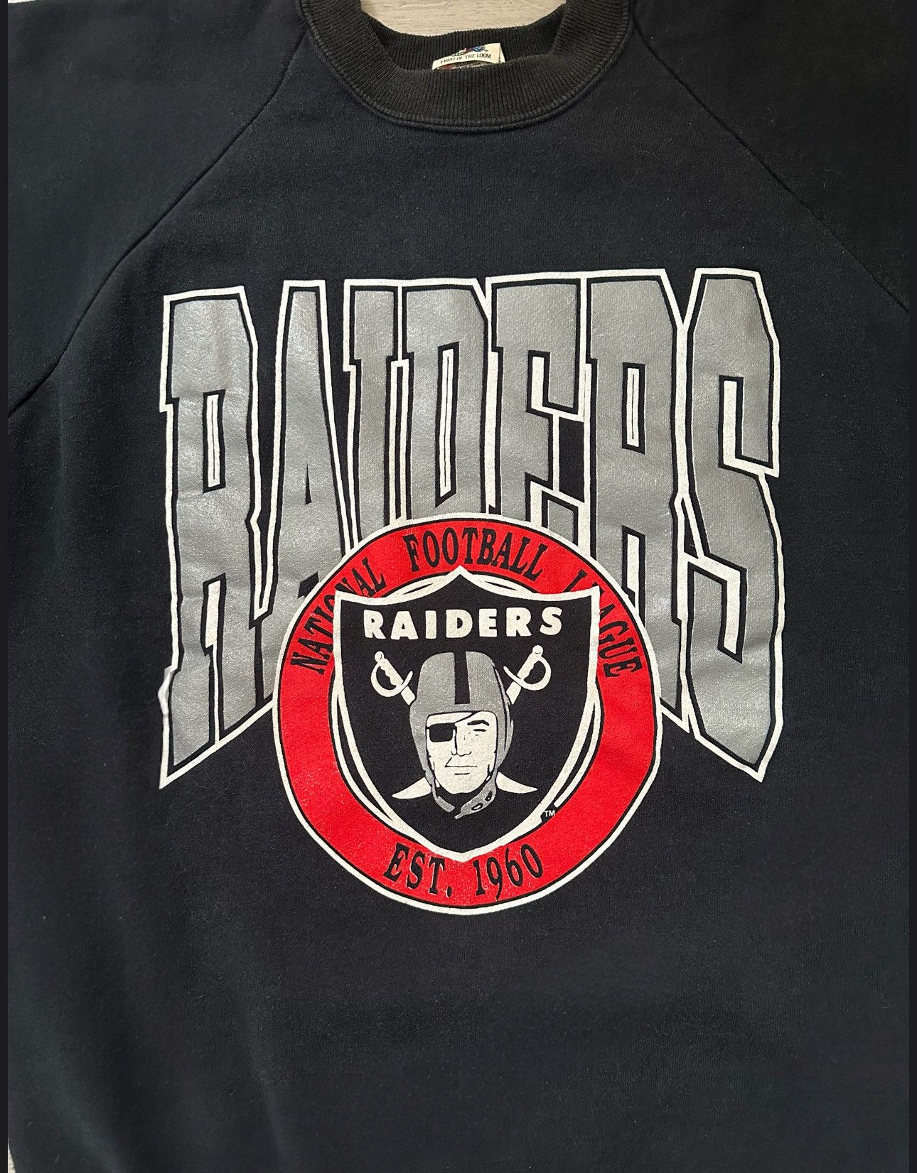 NFL 90s Fruit of the Loom Tag l LA Raiders NFL Crewneck Size US XL / EU 56 / 4 - 2 Thumbnail