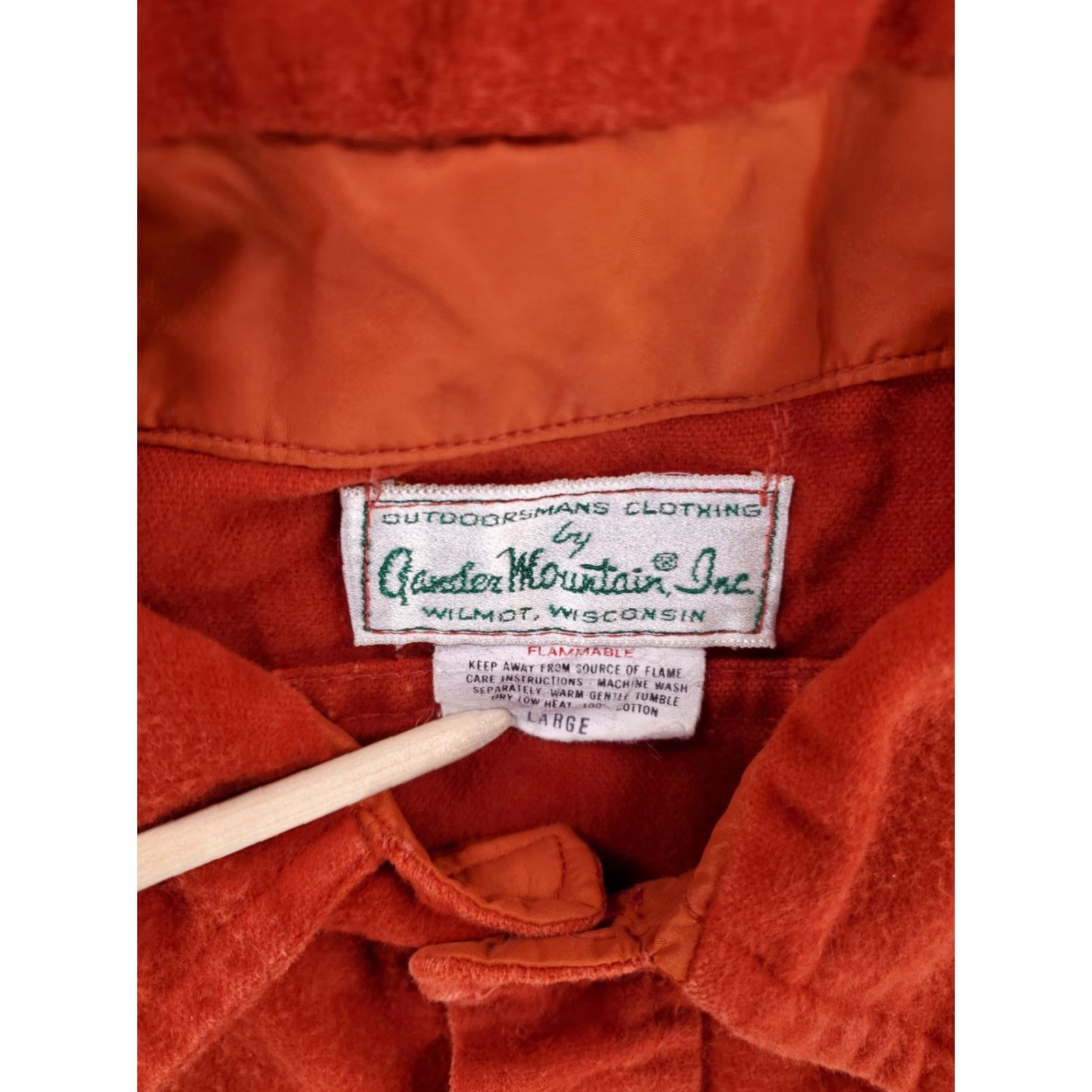 Vintage VINTAGE Gander Mountain Chamois Shirt Wilmont Button-Up Orange Mens L 70s 80s Button-Up Long Sleeve Size US L / EU 52-54 / 3 - 2 Thumbnail