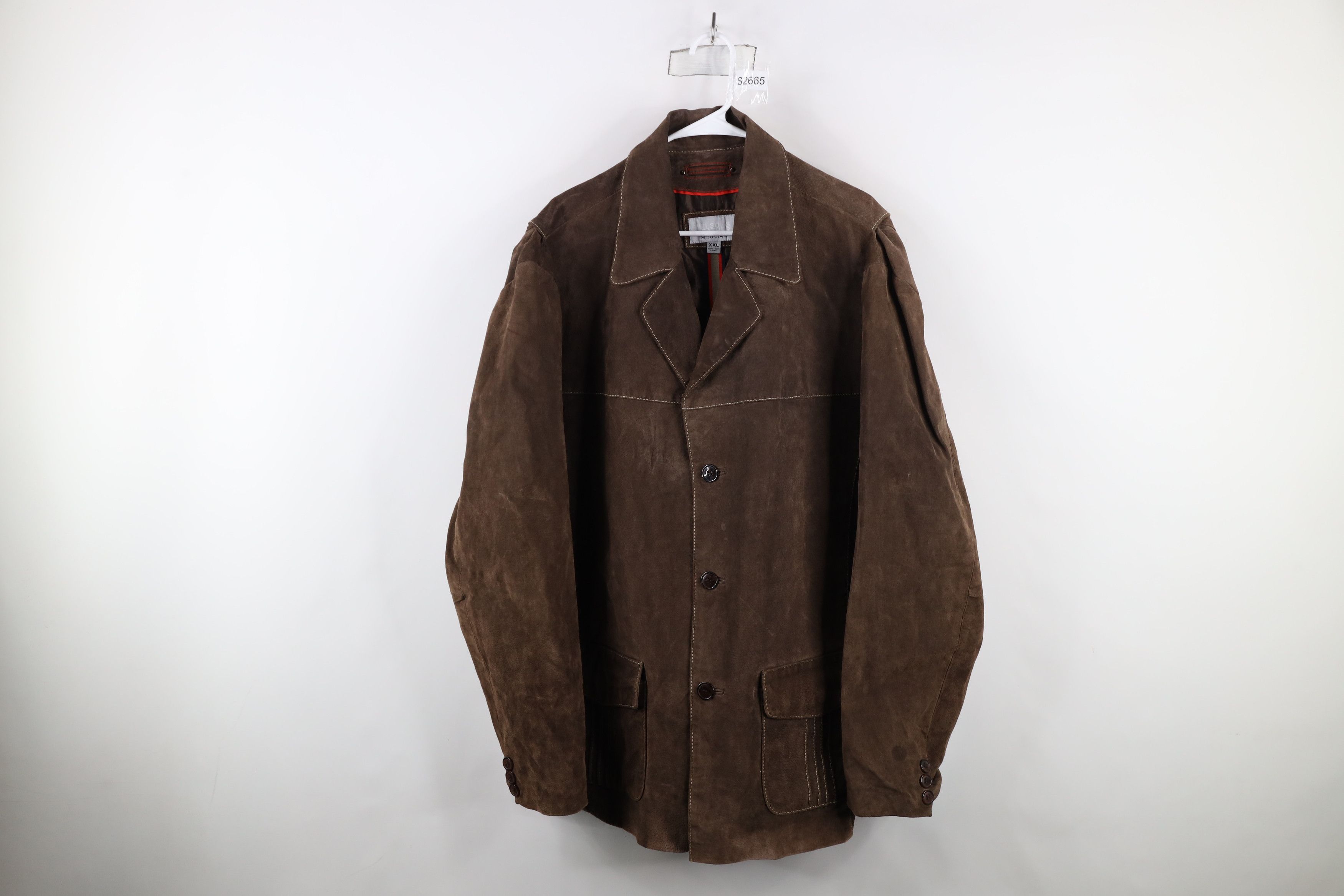 Vintage Vintage 90s Streetwear Blazer Sport Coat Jacket Brown Size US XXL / EU 58 / 5 - 1 Thumbnail