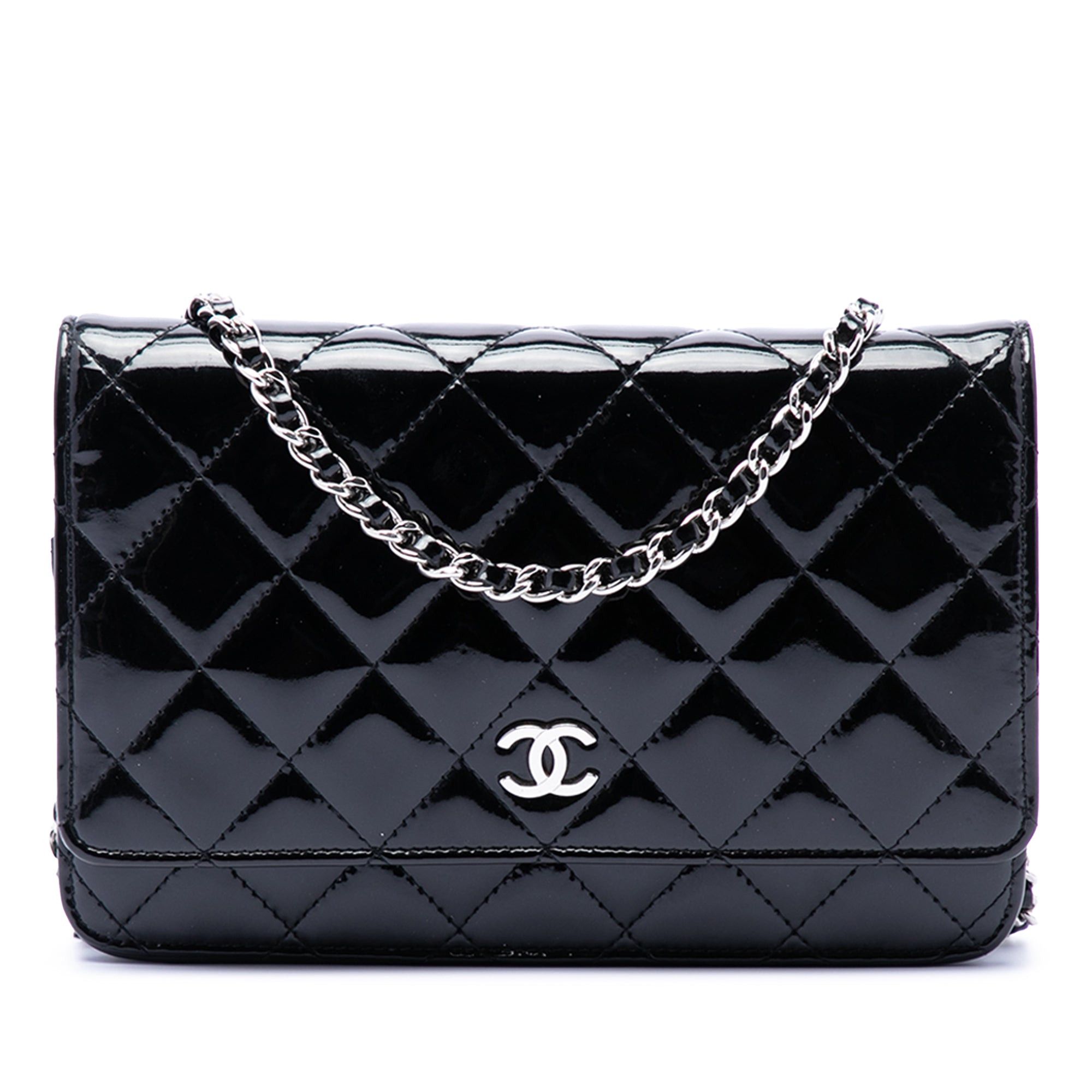 Chanel CC Quilted Patent Wallet On Chain Size ONE SIZE - 1 Thumbnail