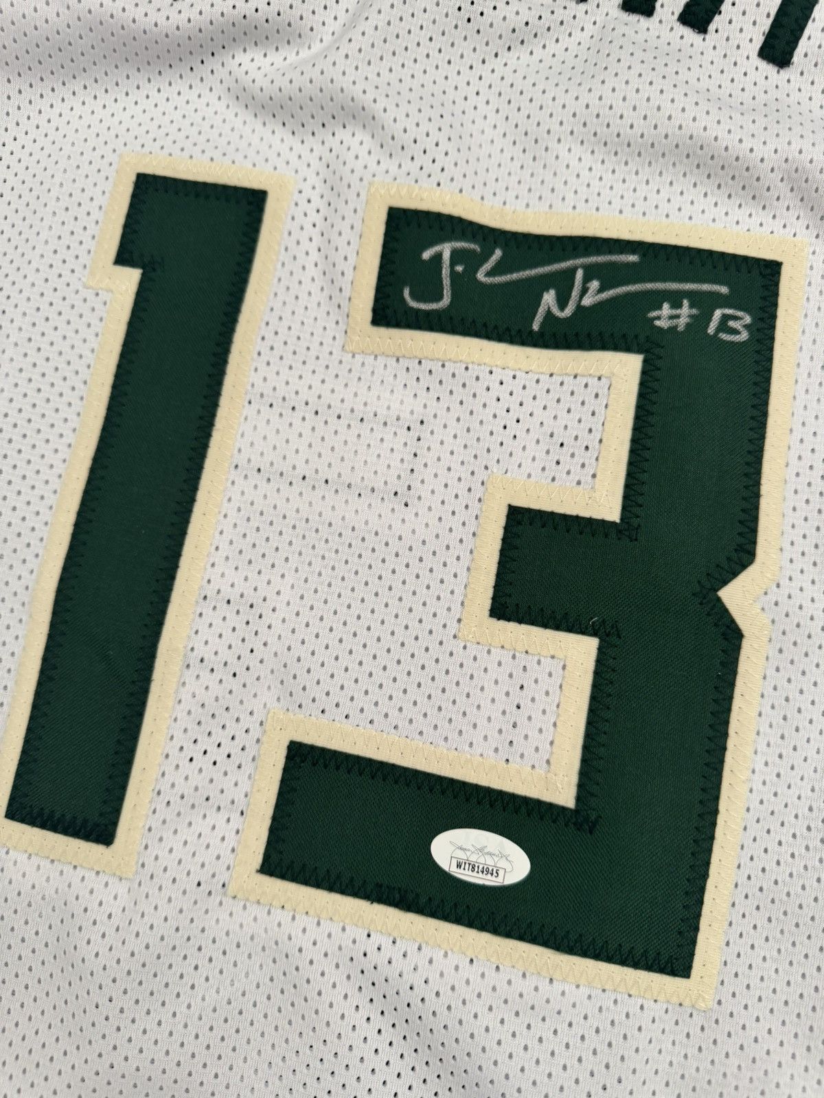 NBA JSA Certified Milwaukee Bucks Jordan Nwora #13 Signed Jersey Size US XXL / EU 58 / 5 - 2 Thumbnail