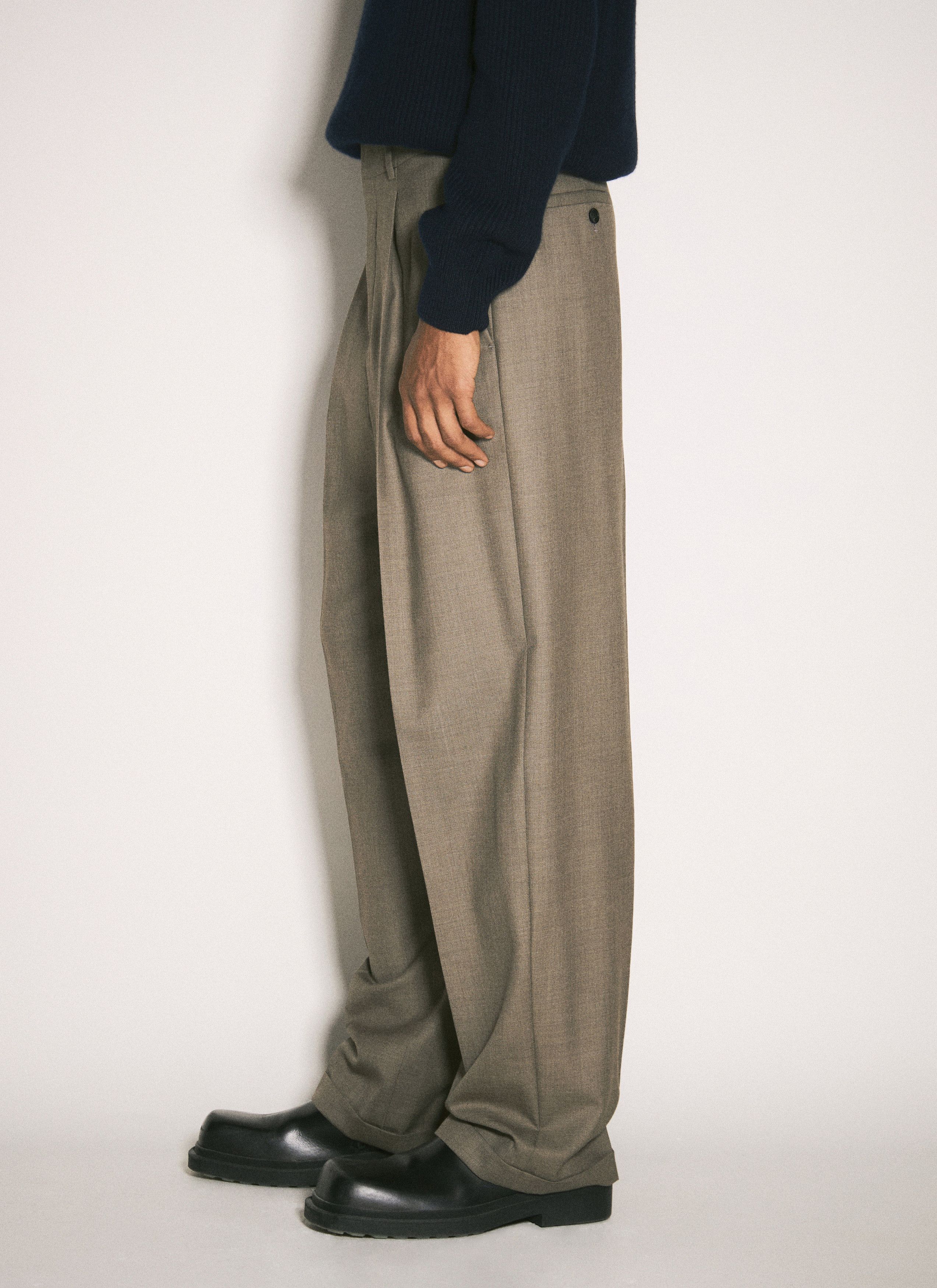 Saint Laurent Paris o1s22i1n0425 Tailored Pant in Taupe Chine Size US 32 / EU 48 - 4 Thumbnail