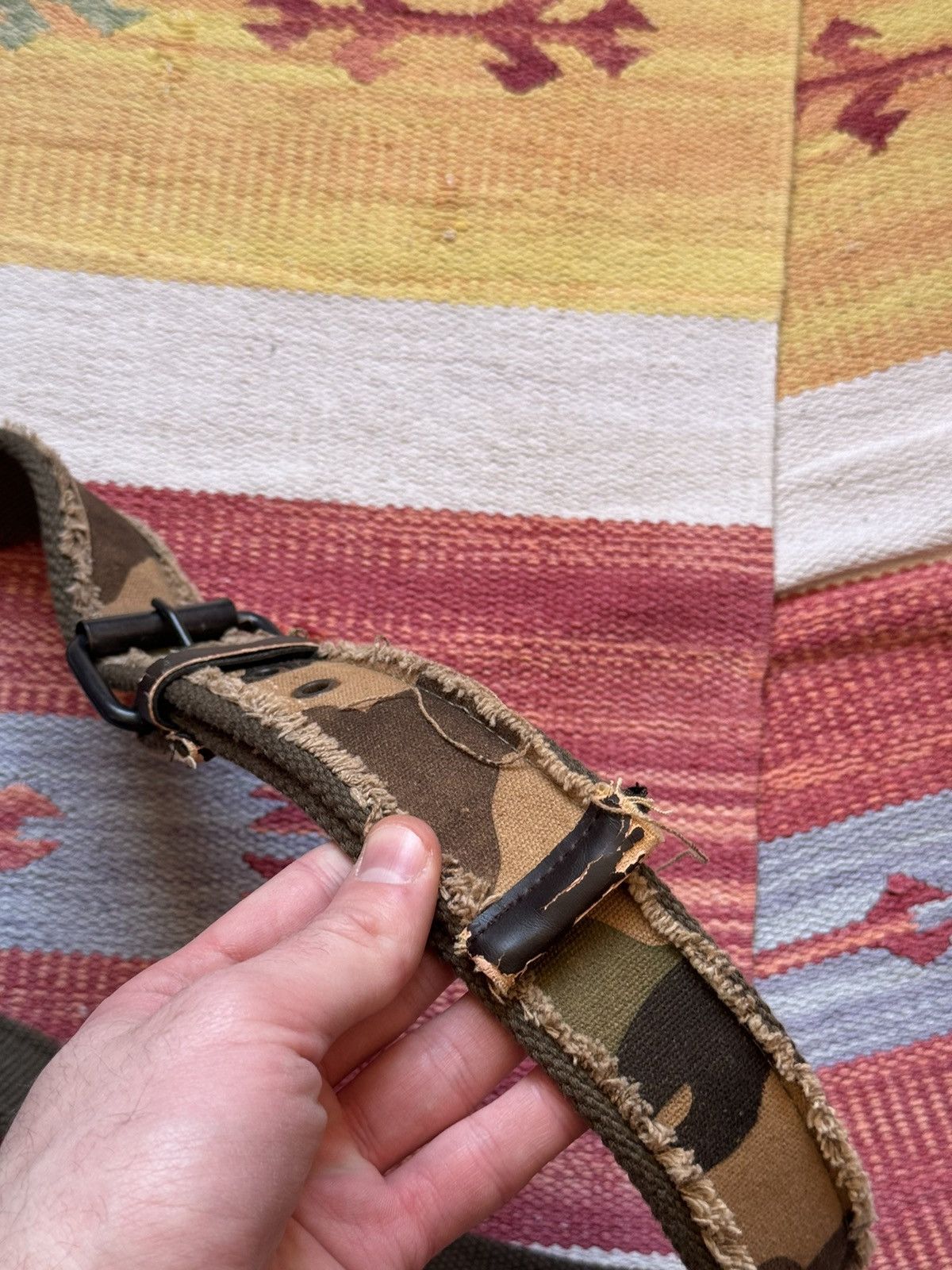Vintage Vintage 90’s Camo Military Japanese y2k Belt Size ONE SIZE - 3 Thumbnail