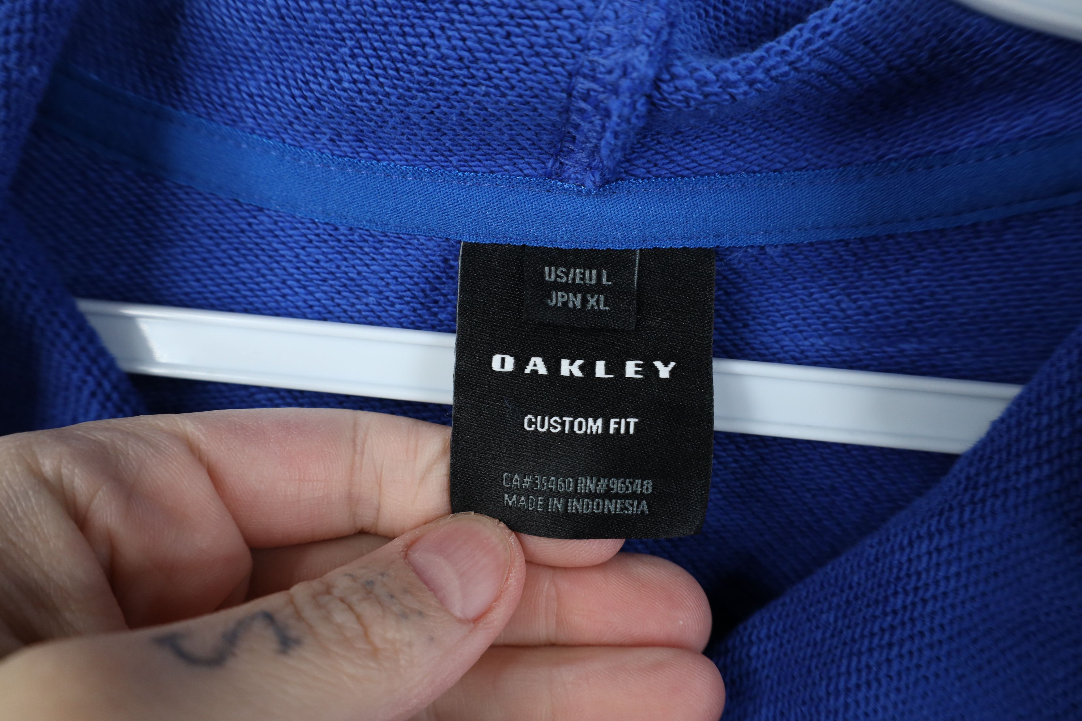 Oakley Vintage Y2K Oakley Spell Big Logo French Terry Hoodie Blue Size US L / EU 52-54 / 3 - 6 Thumbnail