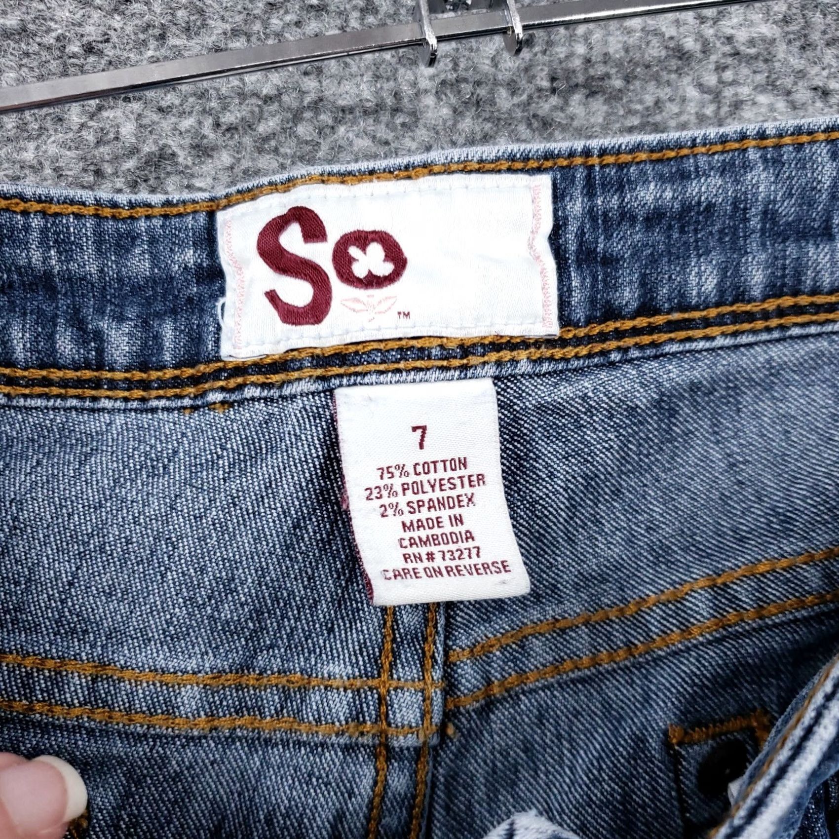Denime SO Jeans Womens 7 Low Rise Skinny Blue Denim Jeans Size 28" / US 6 / IT 42 - 3 Thumbnail
