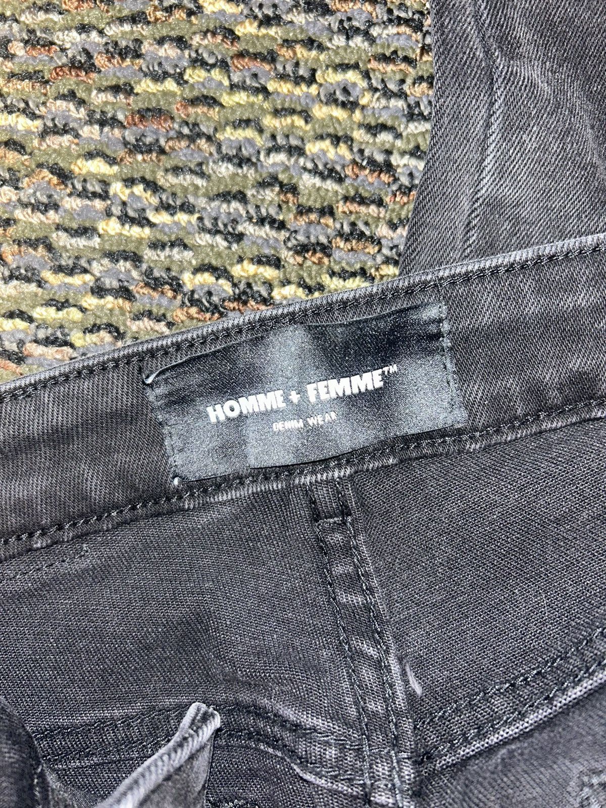 Homme + Femme La PATCHWORK DENIM PANT BLACK HOMME + FEMME Size US 34 / EU 50 - 5 Thumbnail