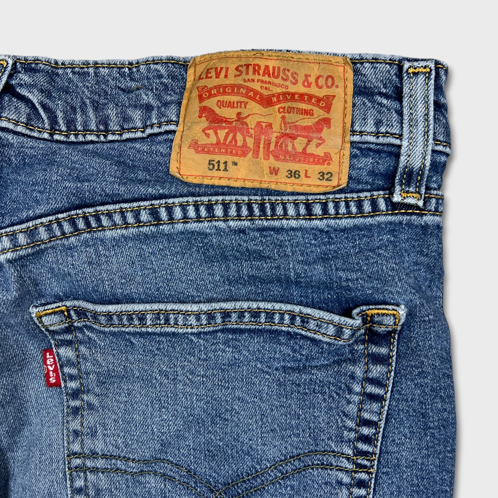 Levi's × Vintage Levi's 511 Jeans 36x30 Slim Fit Faded American Denim Pants Size US 36 / EU 52 - 6 Thumbnail