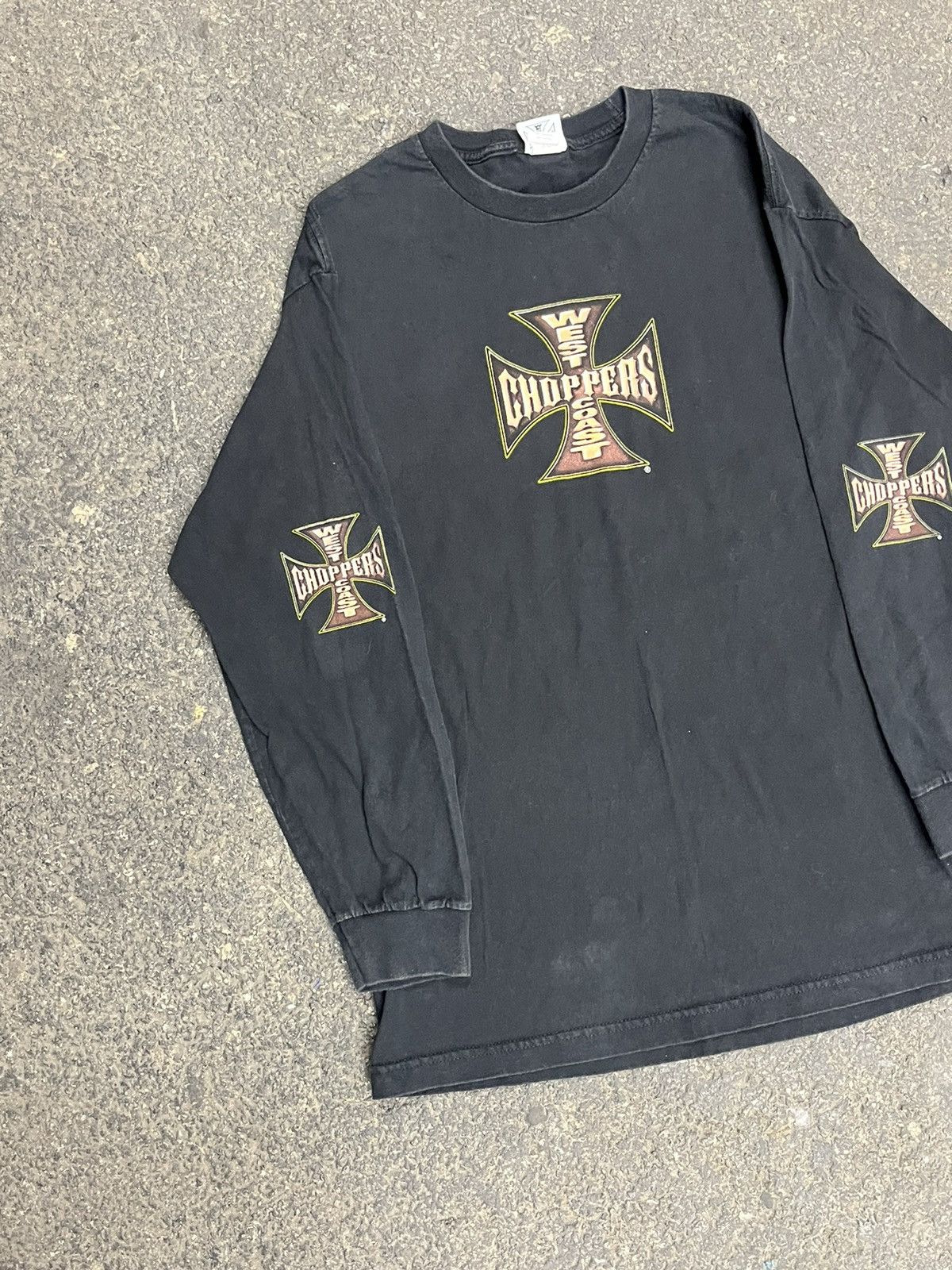 Vintage West coast choppers black long sleeve shirt hype rare skater Size US L / EU 52-54 / 3 - 8 Thumbnail