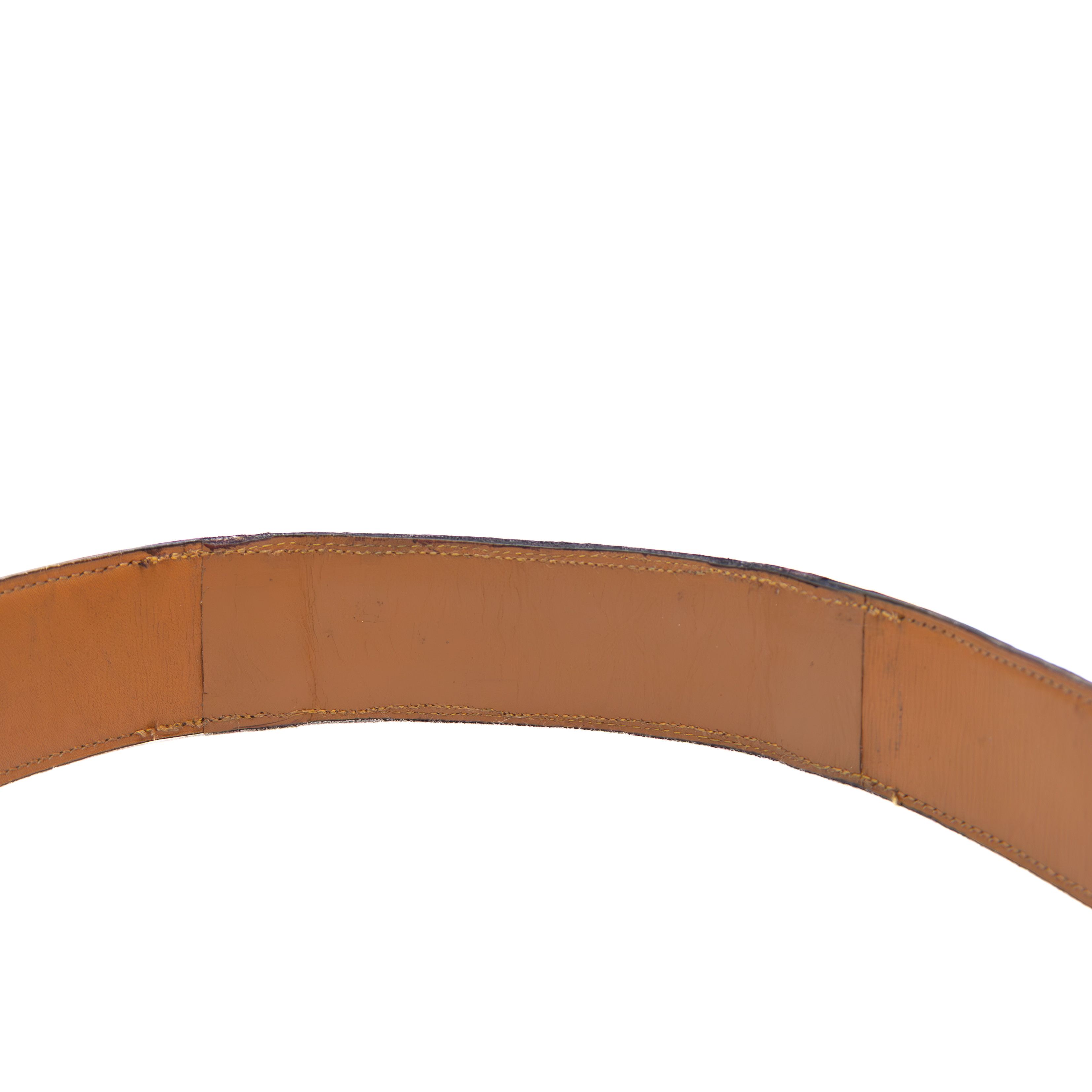 Hermes VTG 9000$ Hermès Collier de Chien Belt Ostrich Leather Size ONE SIZE - 10 Thumbnail