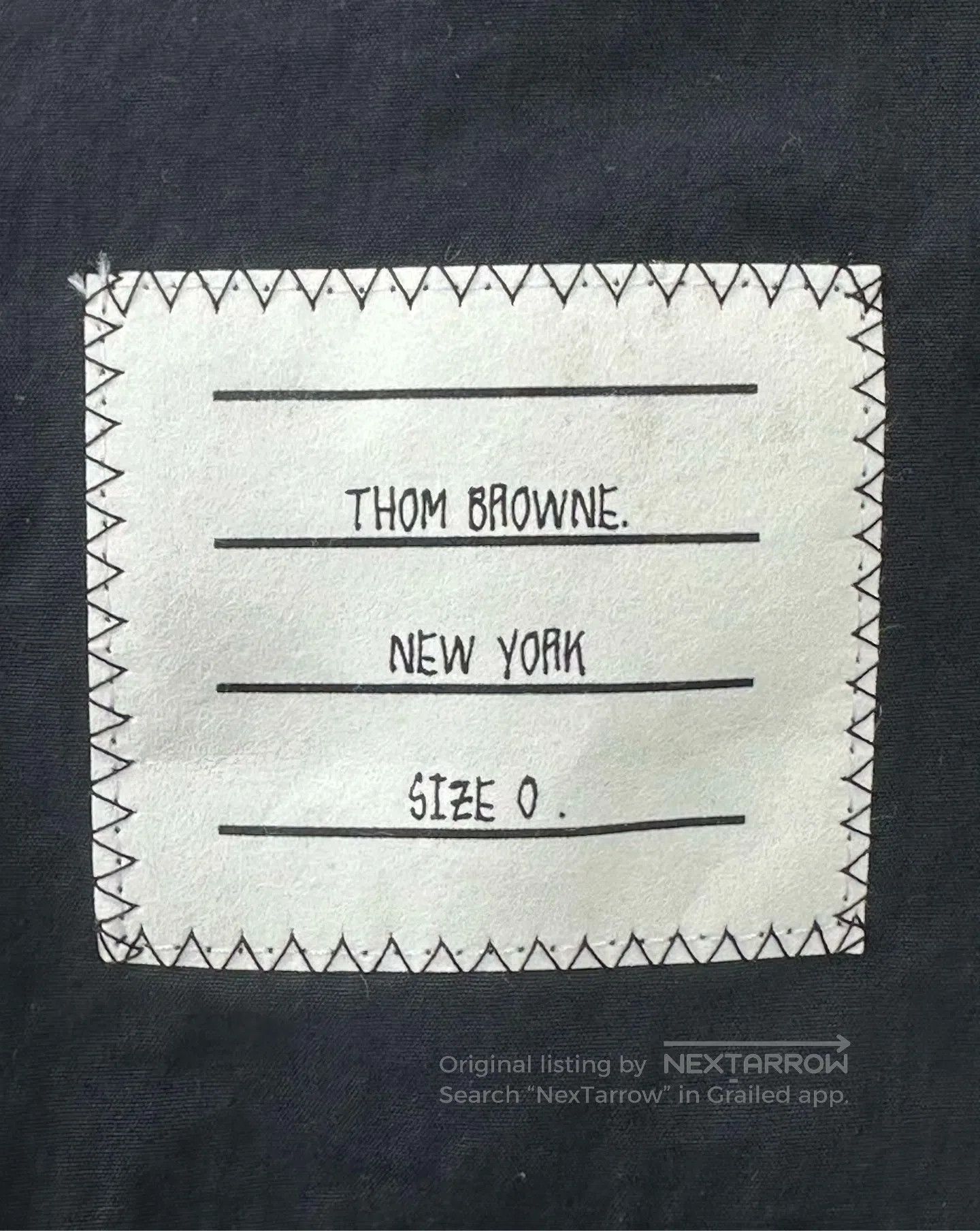 Thom Browne Thom Browne Navy Blue Striped Long Sleeve Logo Jacket| Size US XS / EU 42 / 0 - 4 Thumbnail