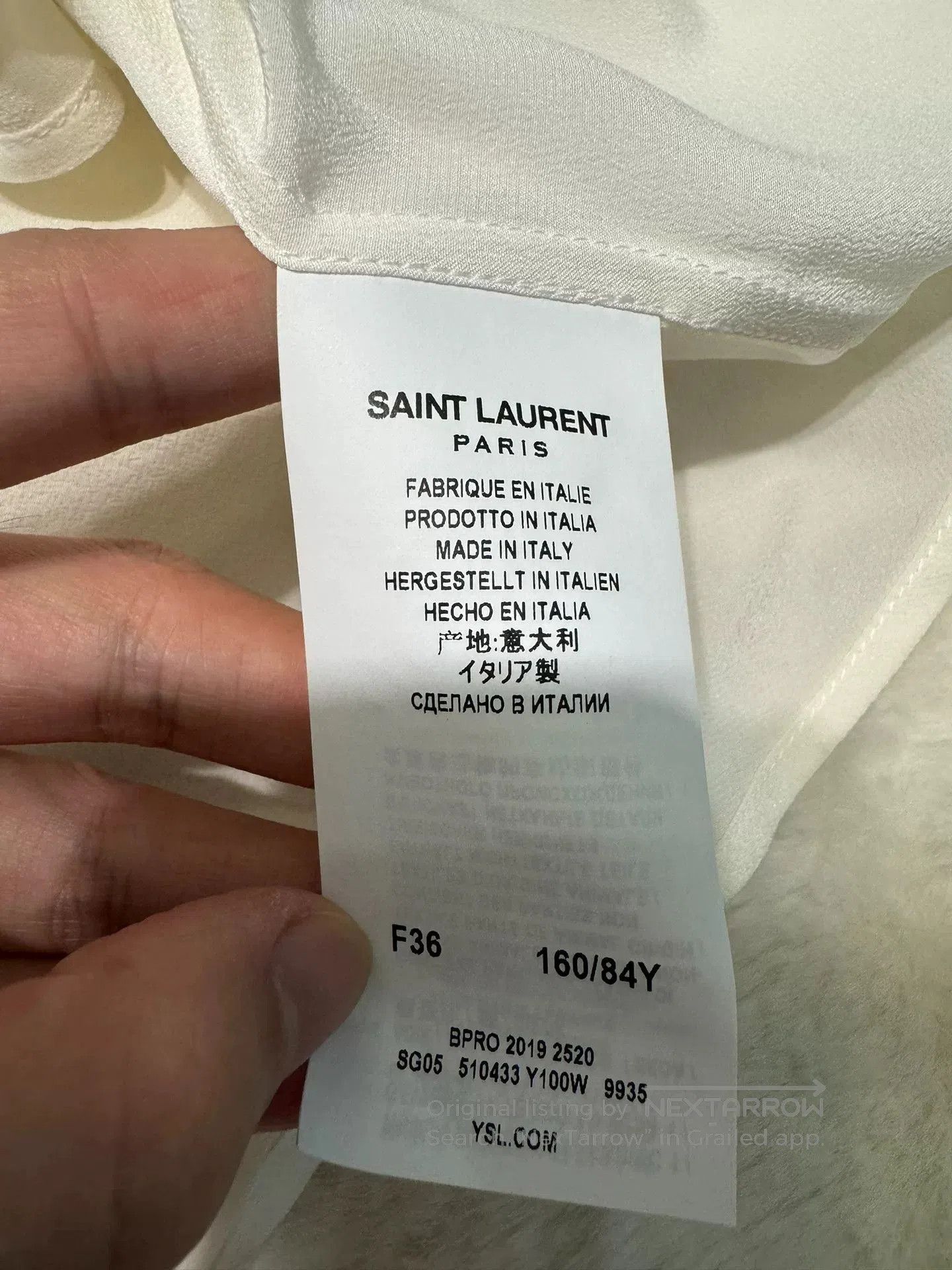 Saint Laurent Paris Saint Laurent Runway Silk Shirt. Size XS / US 0-2 / IT 36-38 - 4 Thumbnail