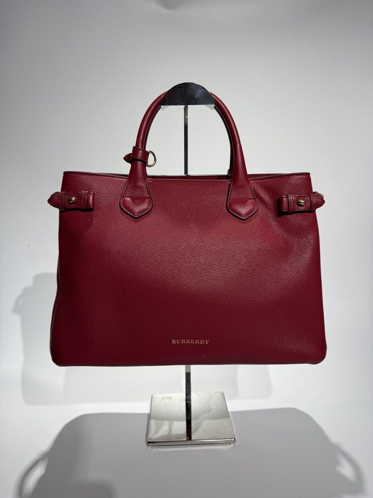 Burberry Burberry House Check Derby Leather Medium Banner Bag Size ONE SIZE - 1 Thumbnail
