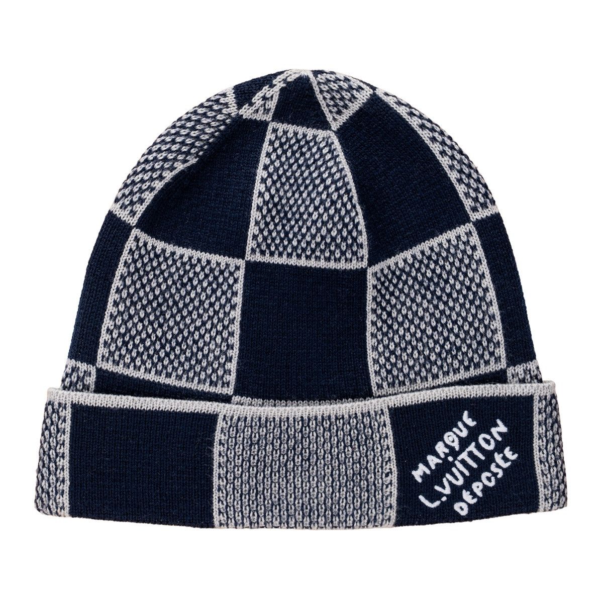 Louis Vuitton Louis Vuitton Neo Petit Damier Beanie Hat Navy  display picture 1