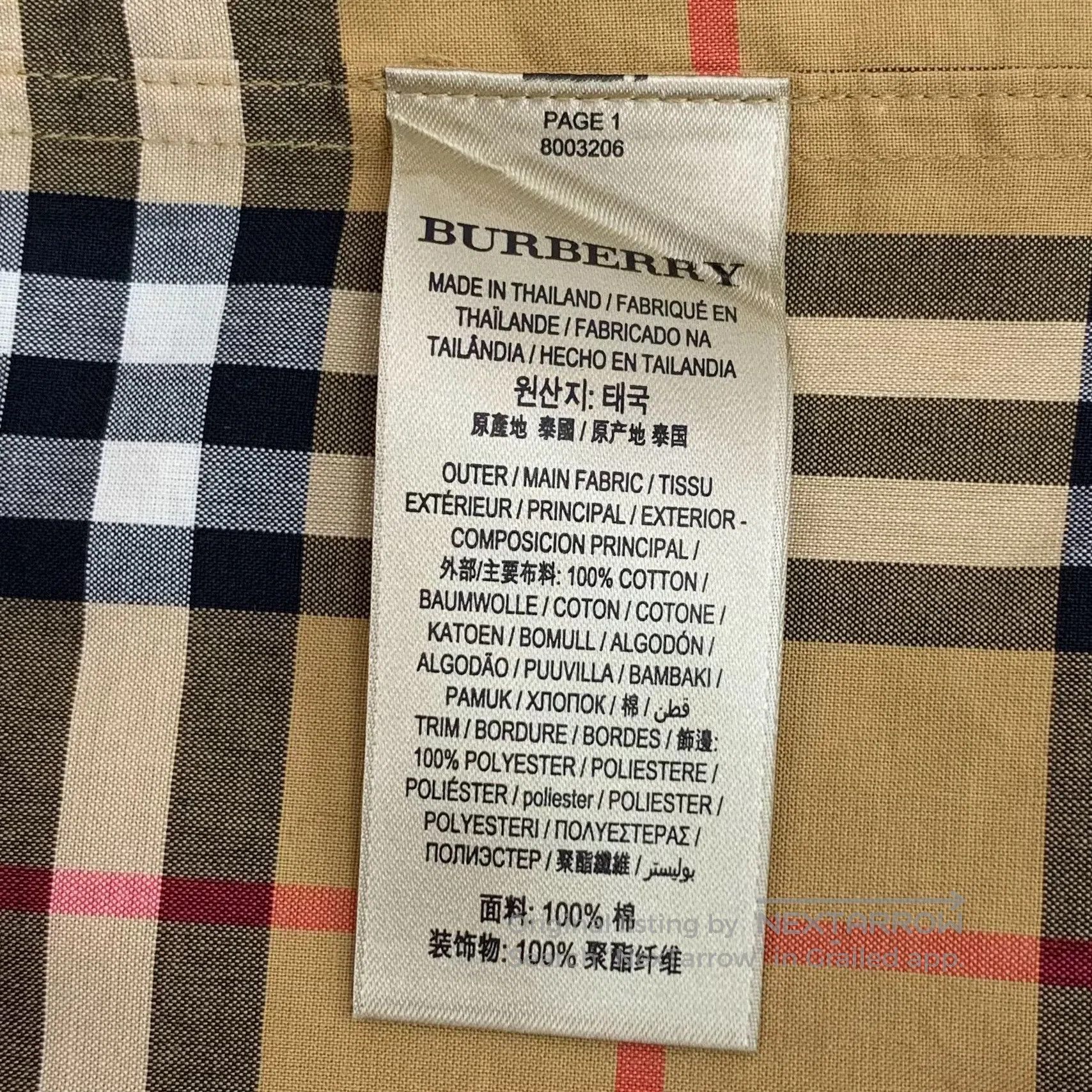 Burberry Burberry Dark Brown Classic Plaid Design Cotton Notched La Size US XS / EU 42 / 0 - 6 Thumbnail