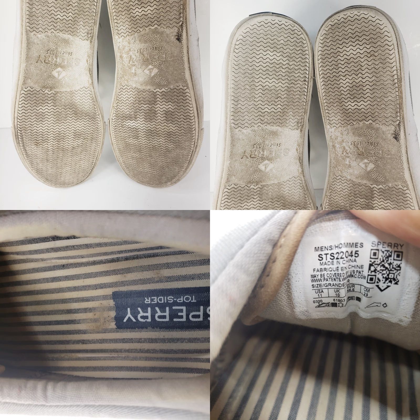 Sperry SPERRY Men’s Sneaker STS22045 Grey Striper II CVO Vulcanized Sneaker SIZE 11M Mens Casual Canvas Rubber Outsole Round Toe Lace Up M Gray Sneakers Size US 11 / EU 44 - 9 Thumbnail