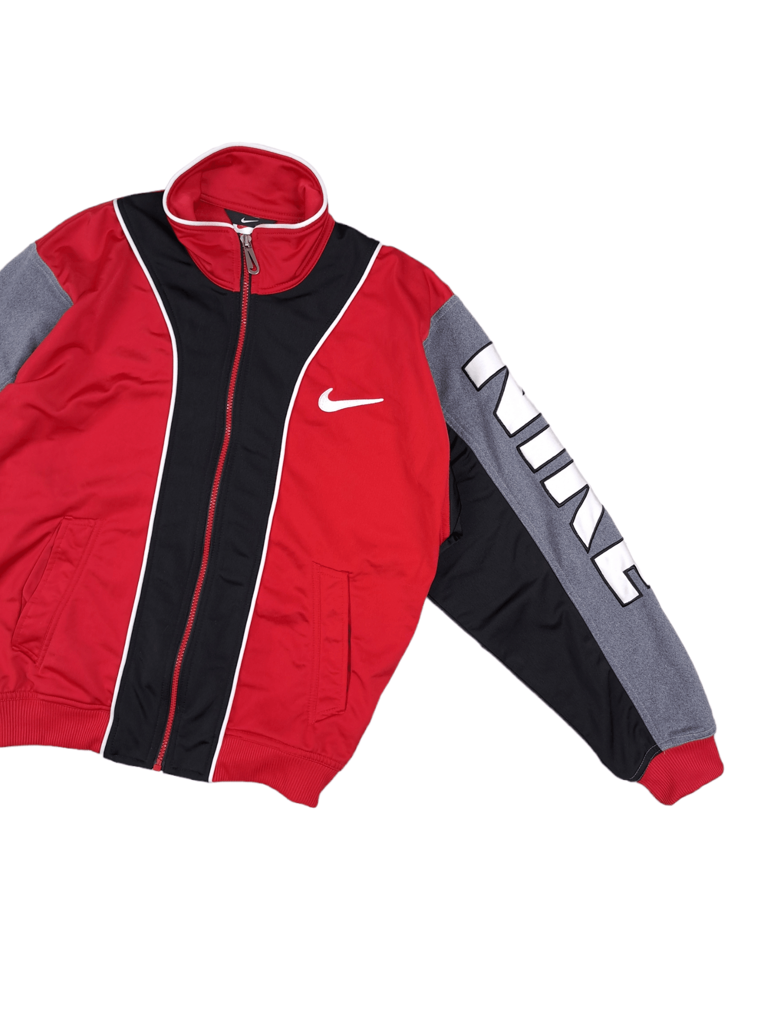 Nike × Vintage 💎 80's White Tag Spell out Full Zip Sweatshirt Hoodie y2k Size US S / EU 44-46 / 1 - 5 Thumbnail