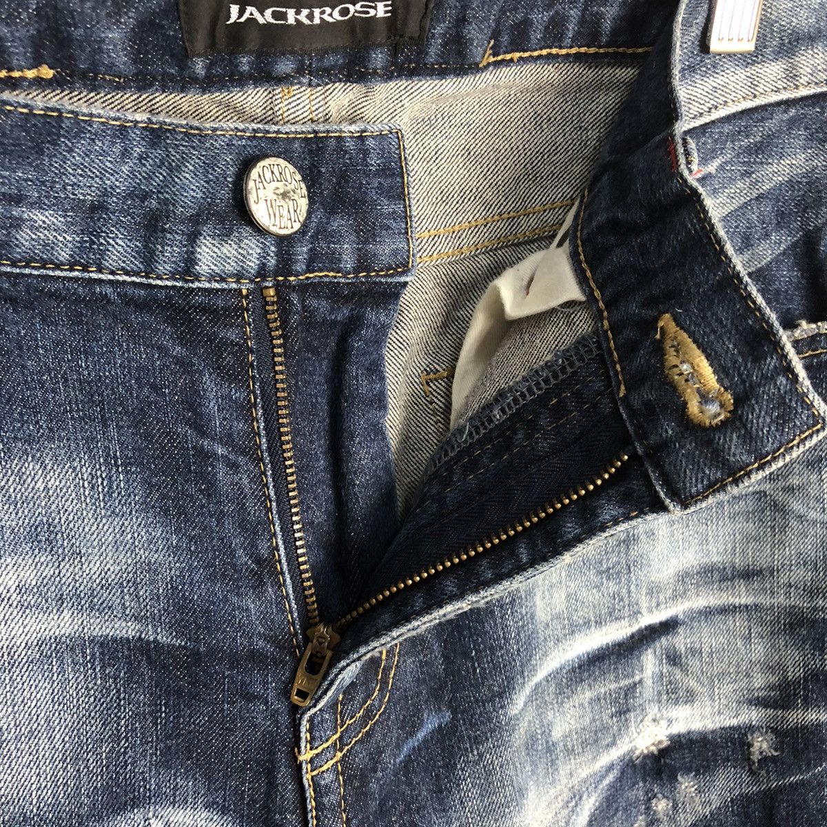 Japanese Brand Jack Rose Blue faded Denim Pants #A456 Size US 31 - 14 Thumbnail