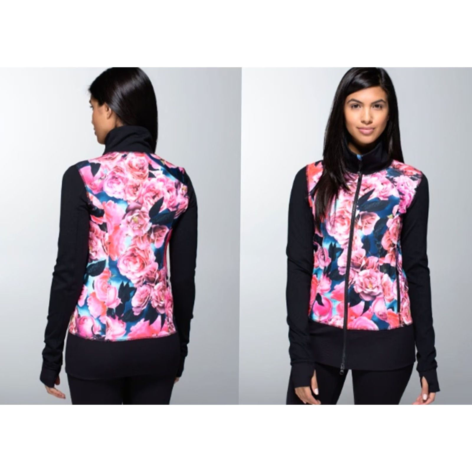 Lululemon Lululemon Jacket Women's Size 8 Black Pink Secret Garden Floral Workout Athleisure Size M / US 6-8 / IT 42-44 - 5 Thumbnail